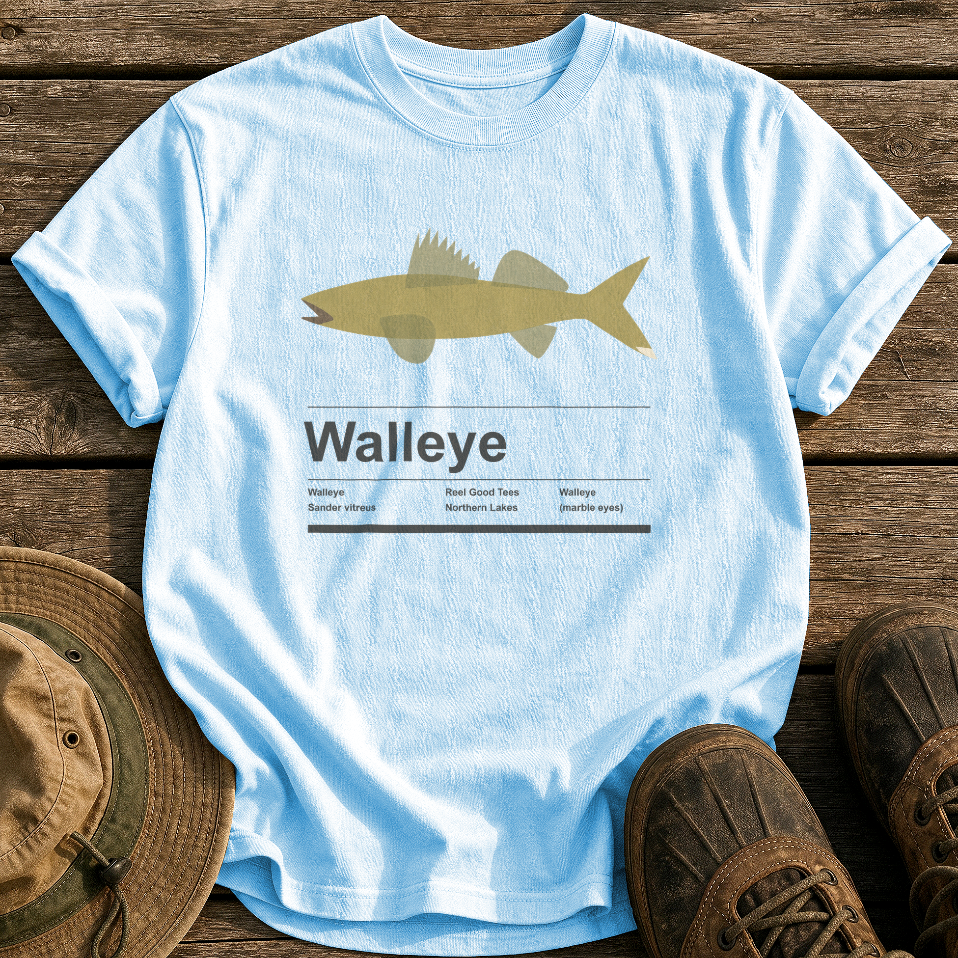Walleye Specimen tee - Chambray - front