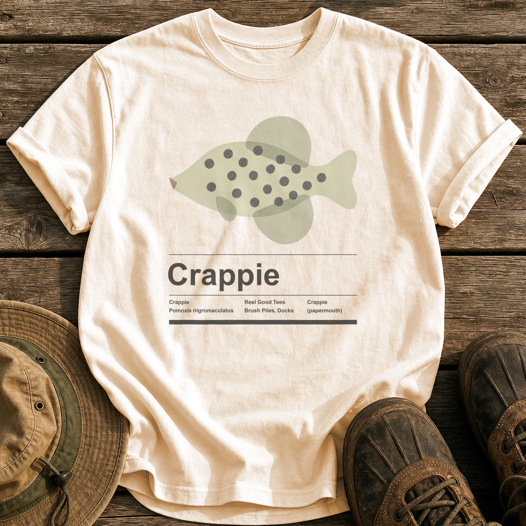 Crappie tee - Ivory - front