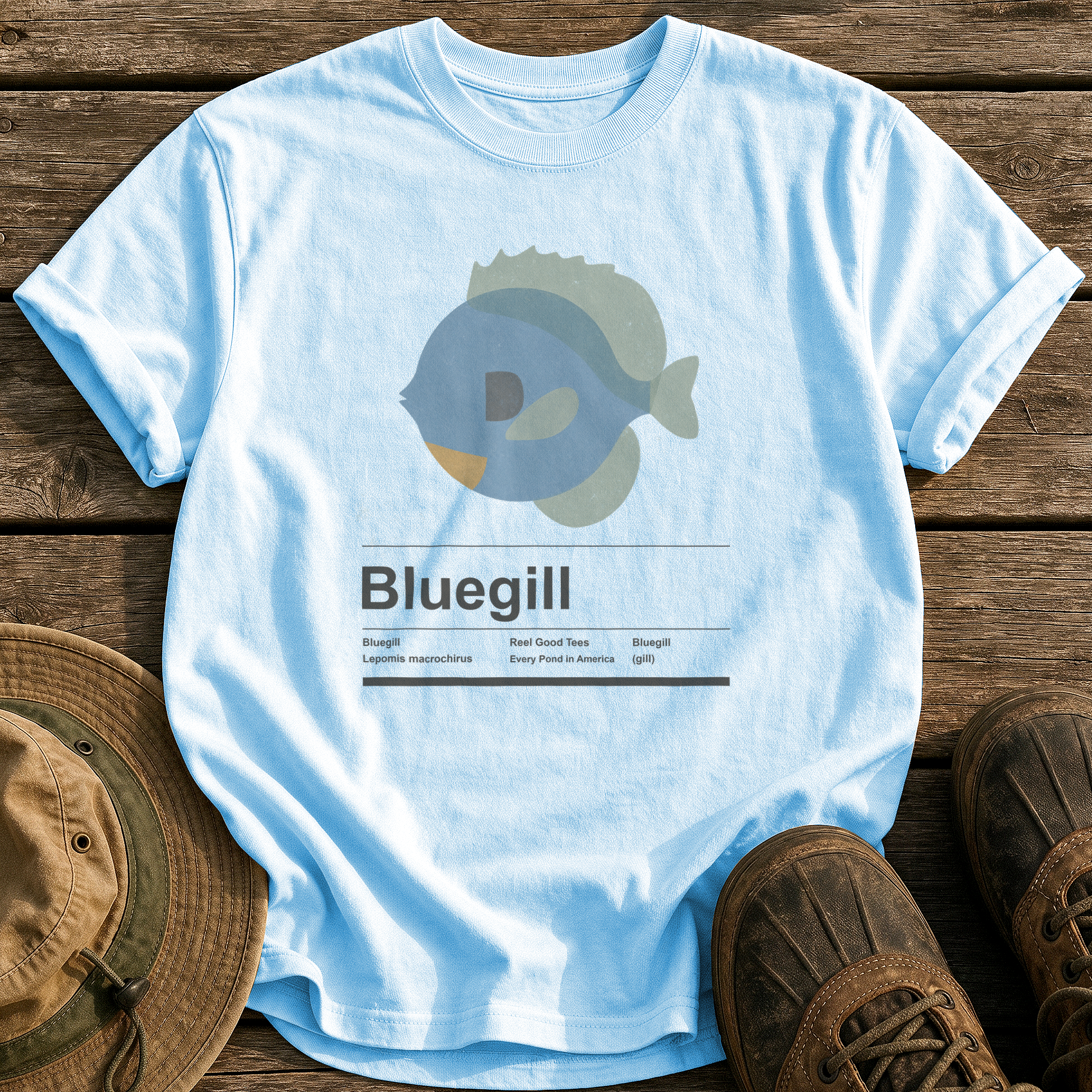 Bluegill tee - Chambray - front