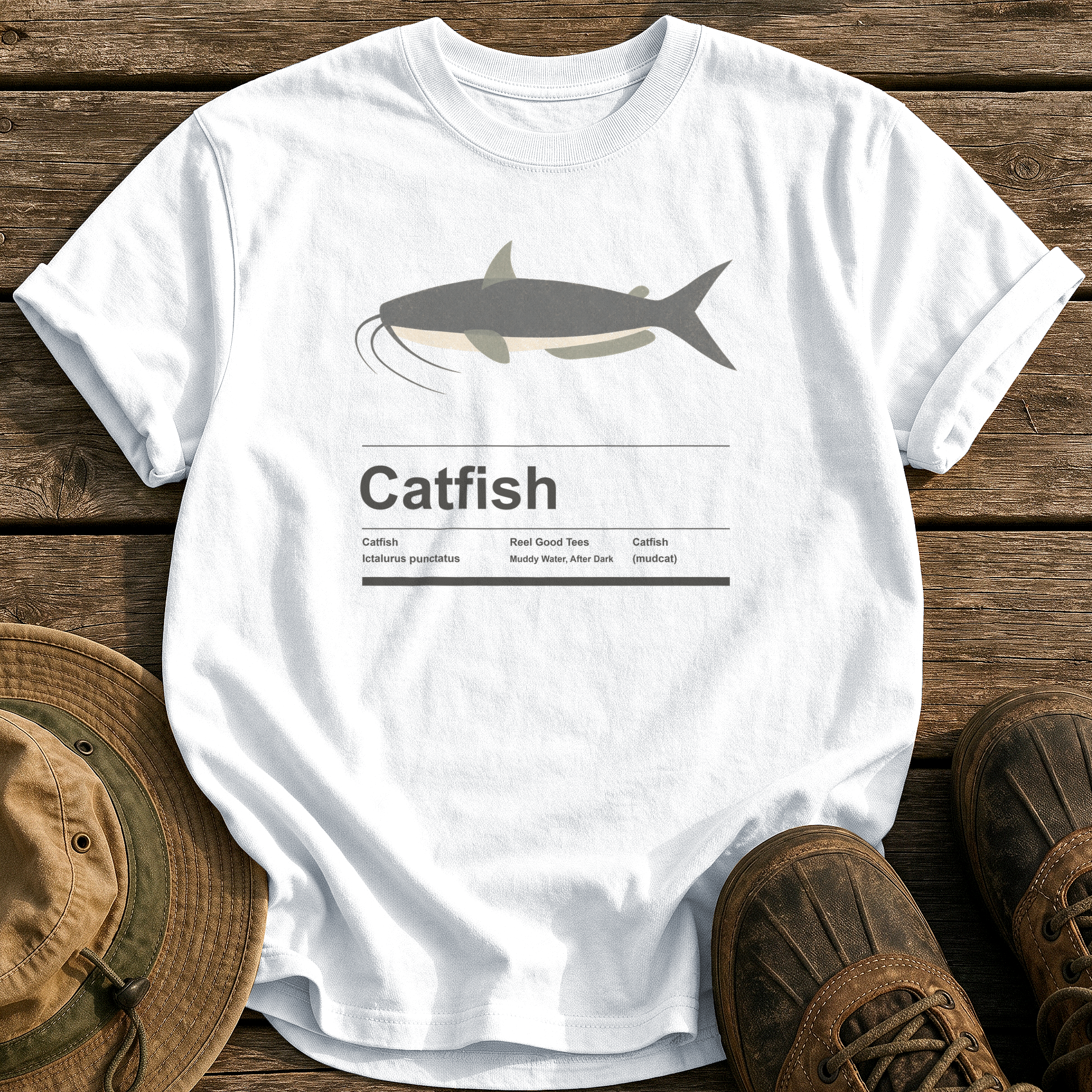 Catfish tee - White - front