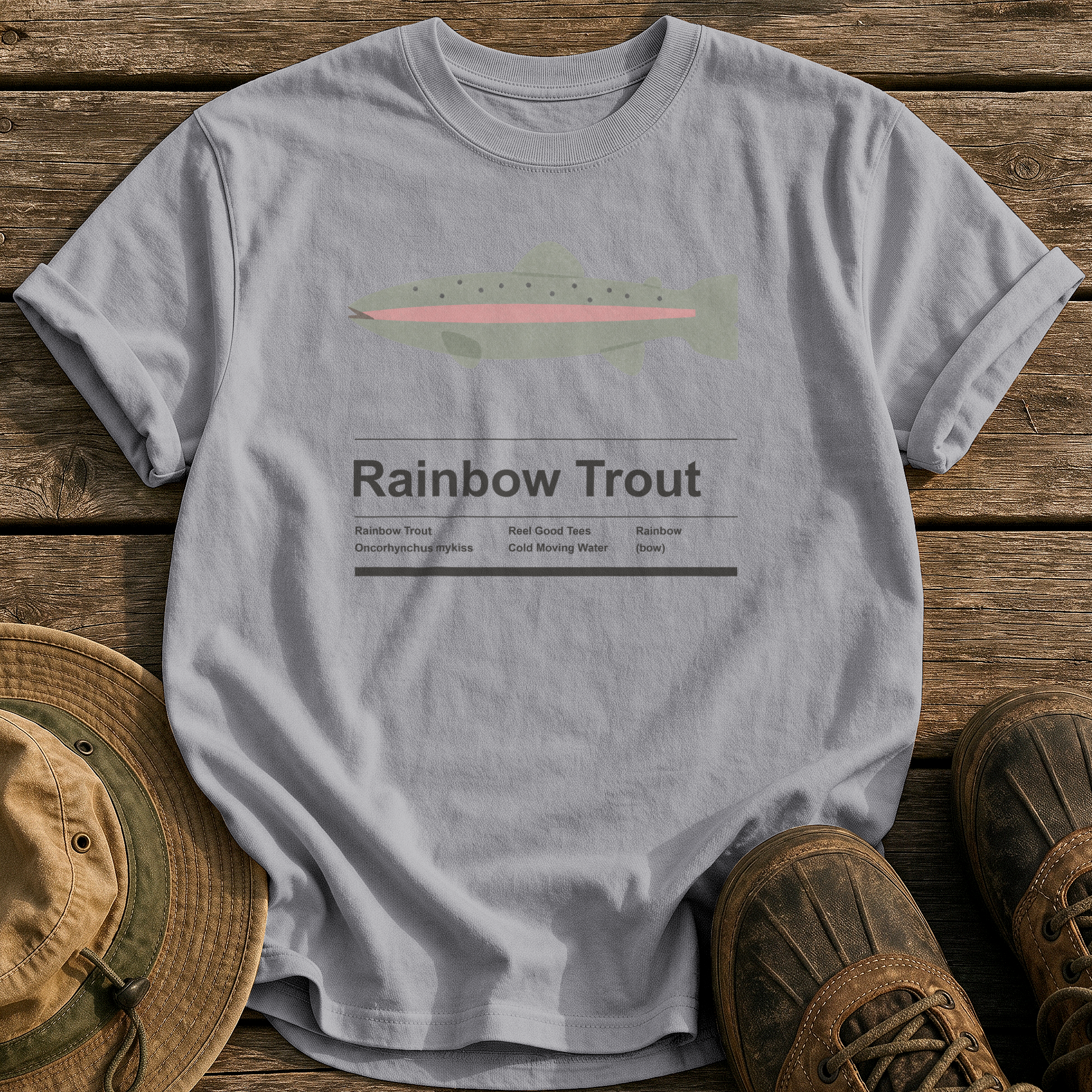 Rainbow Trout Specimen tee - Grey - front