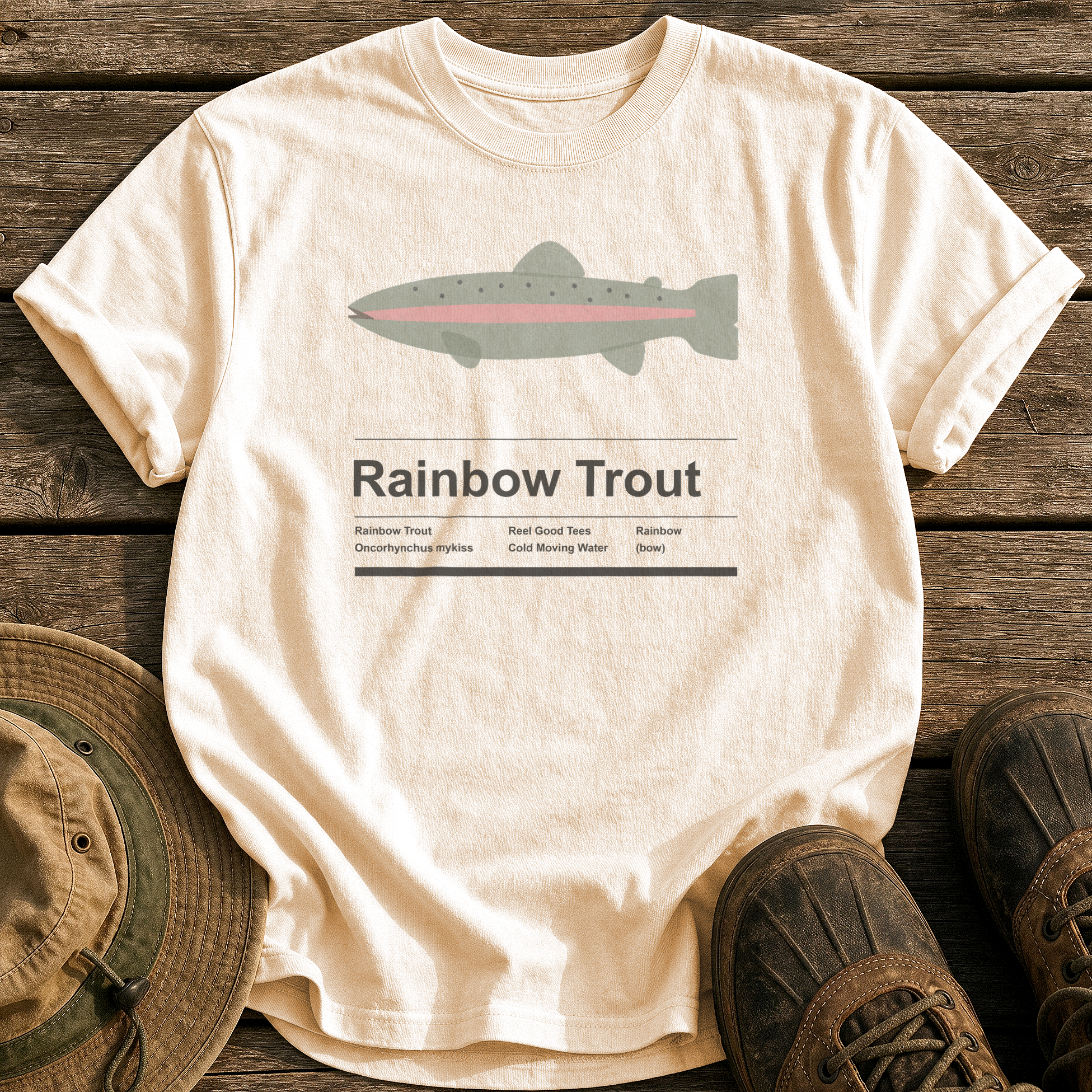 Rainbow Trout Specimen tee - Ivory - front
