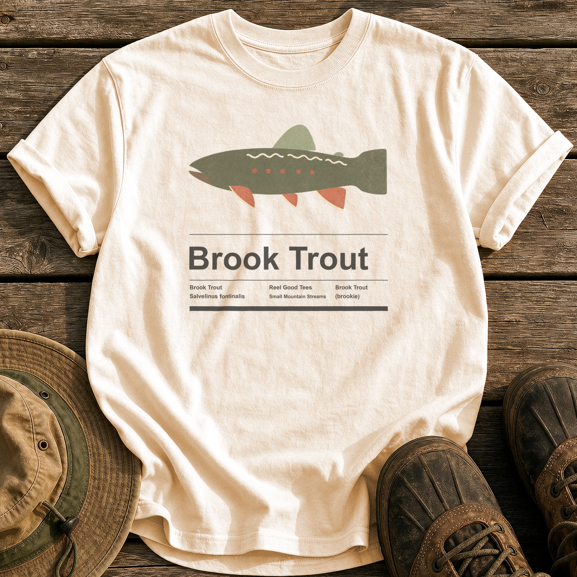 Brook Trout Specimen tee - Ivory - front