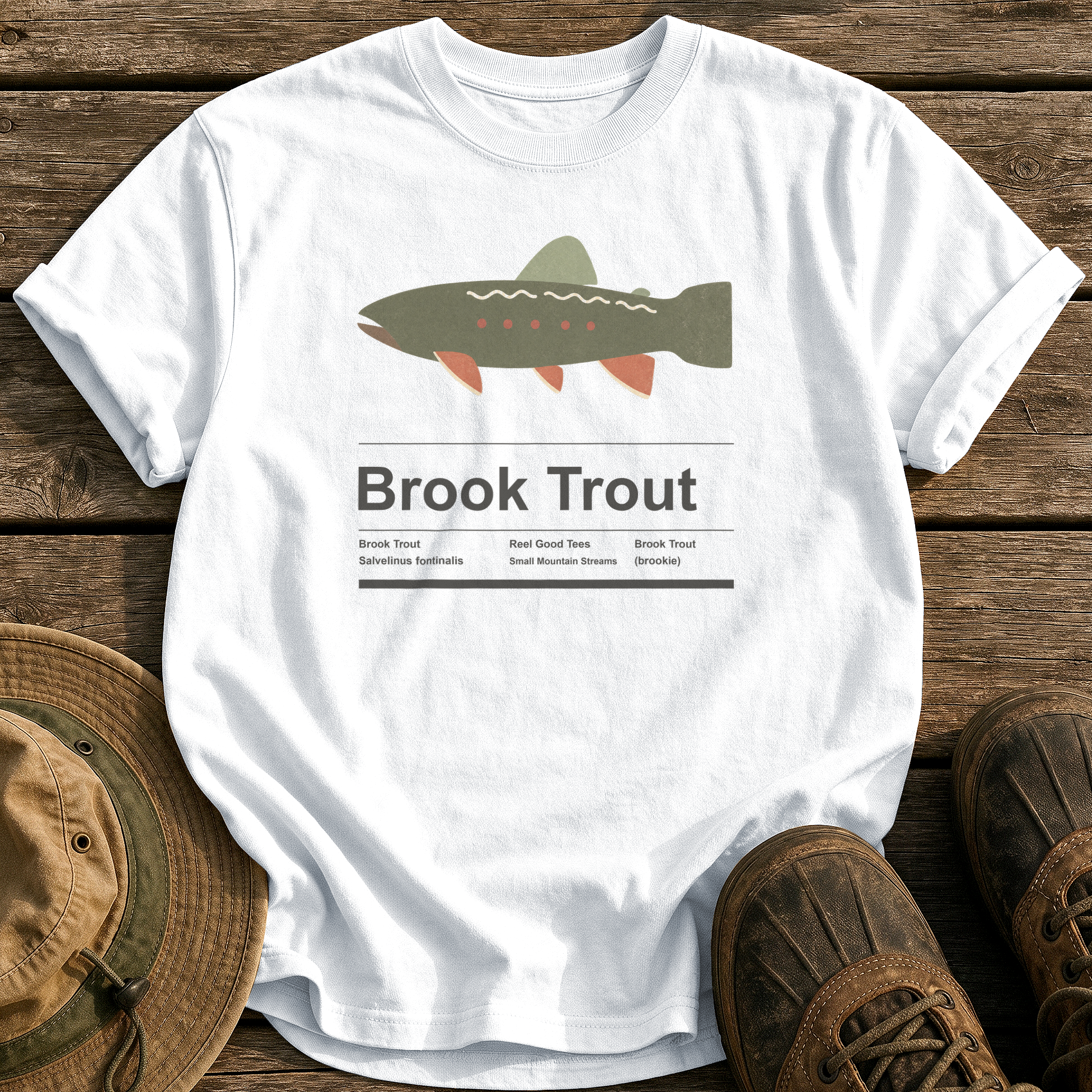 Brook Trout Specimen tee - White - front