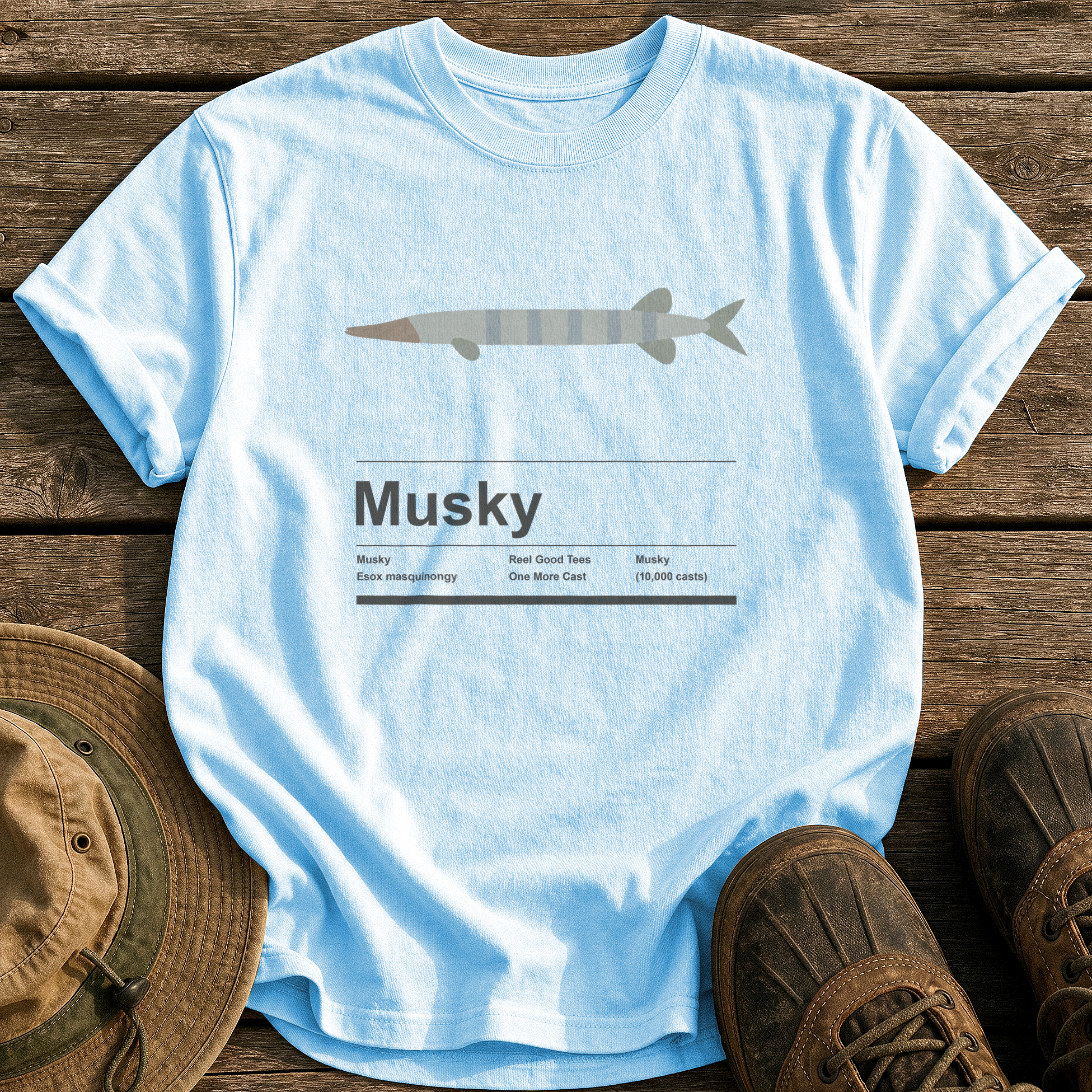 Musky tee - Chambray - front