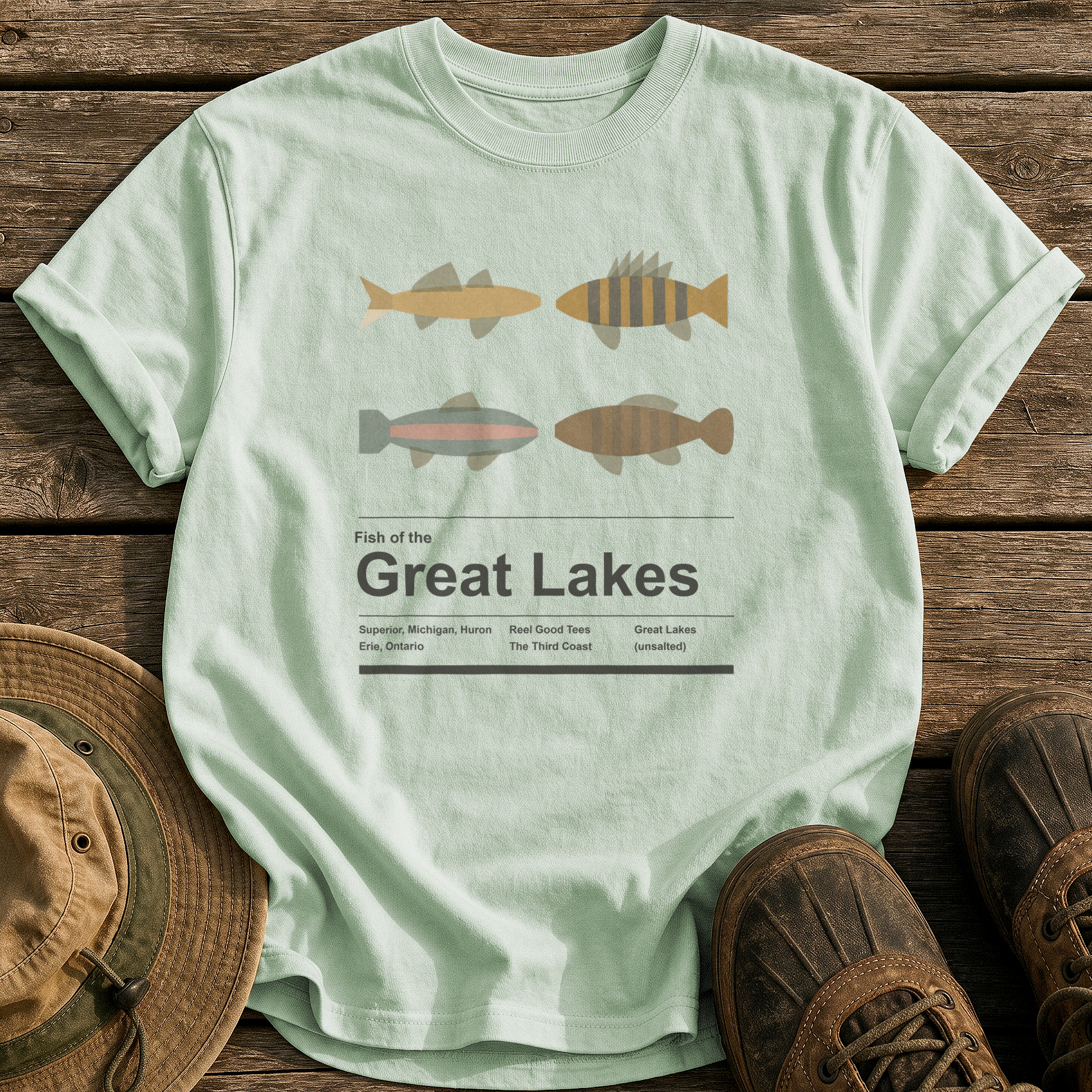 Fish of the Great Lakes tee - Bay - front