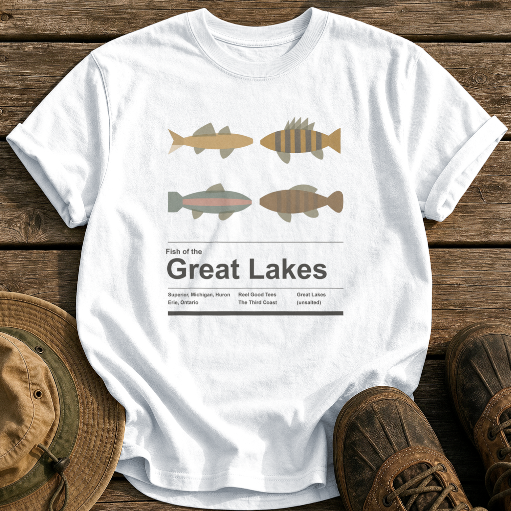 Fish of the Great Lakes tee - White - front
