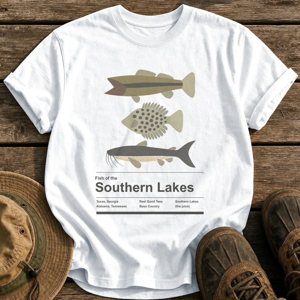 Fish of the Southern Lakes tee - White - front