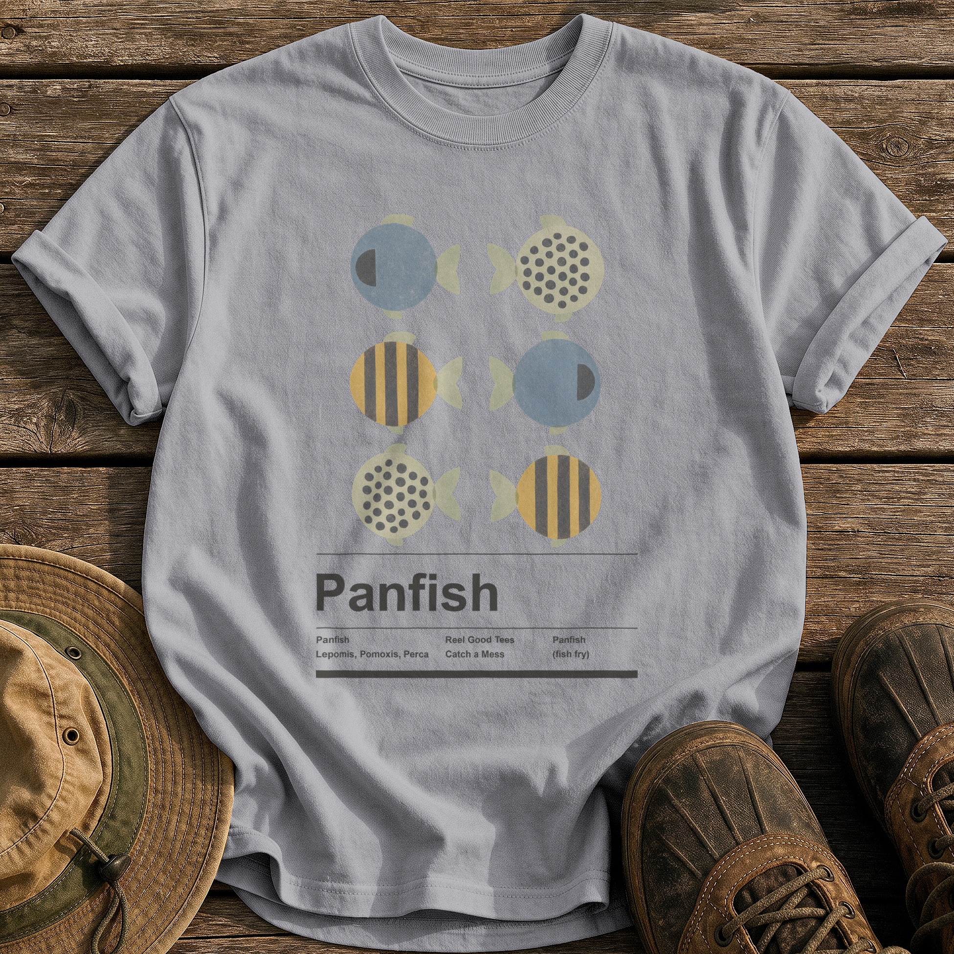 Panfish tee - Grey - front