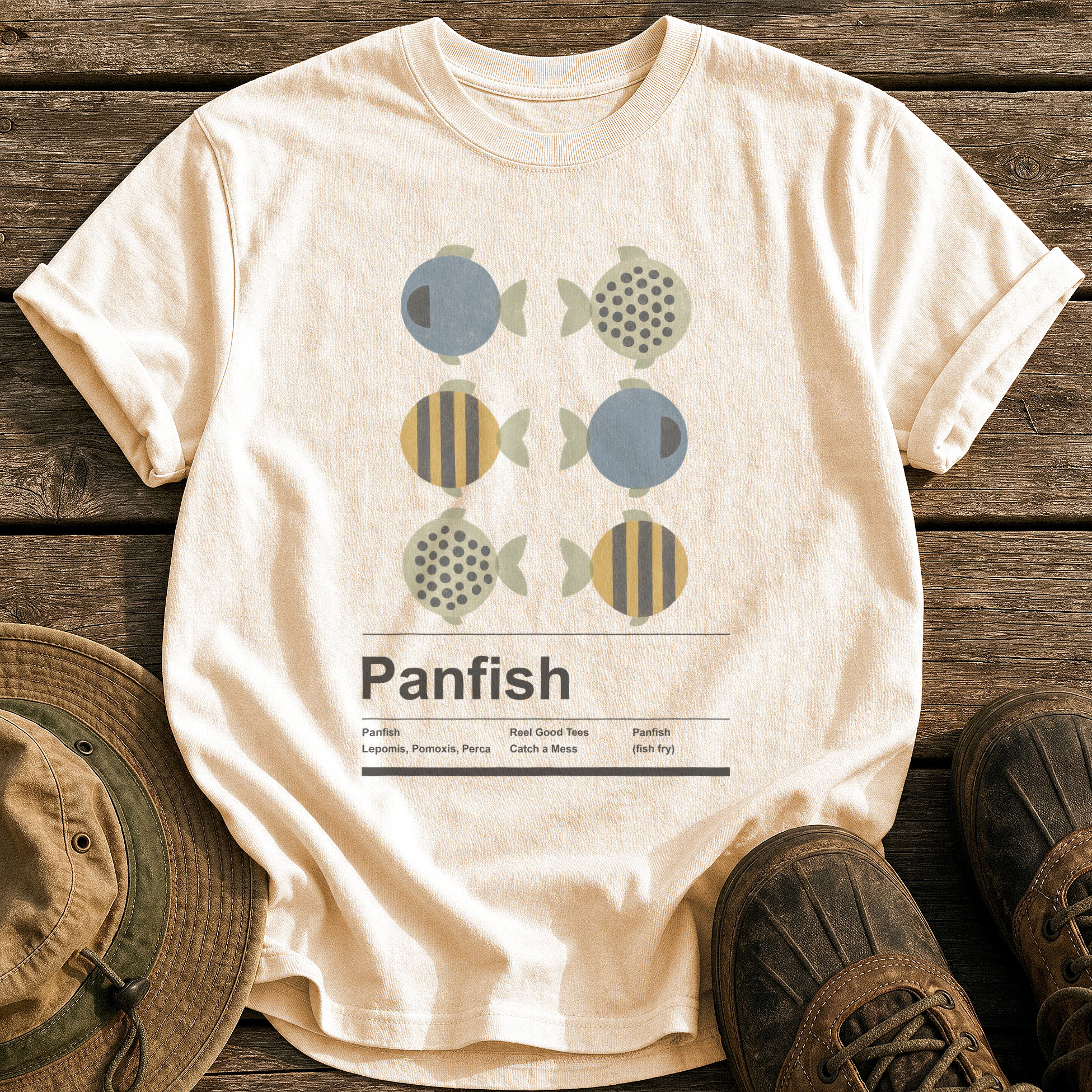 Panfish tee - Ivory - front