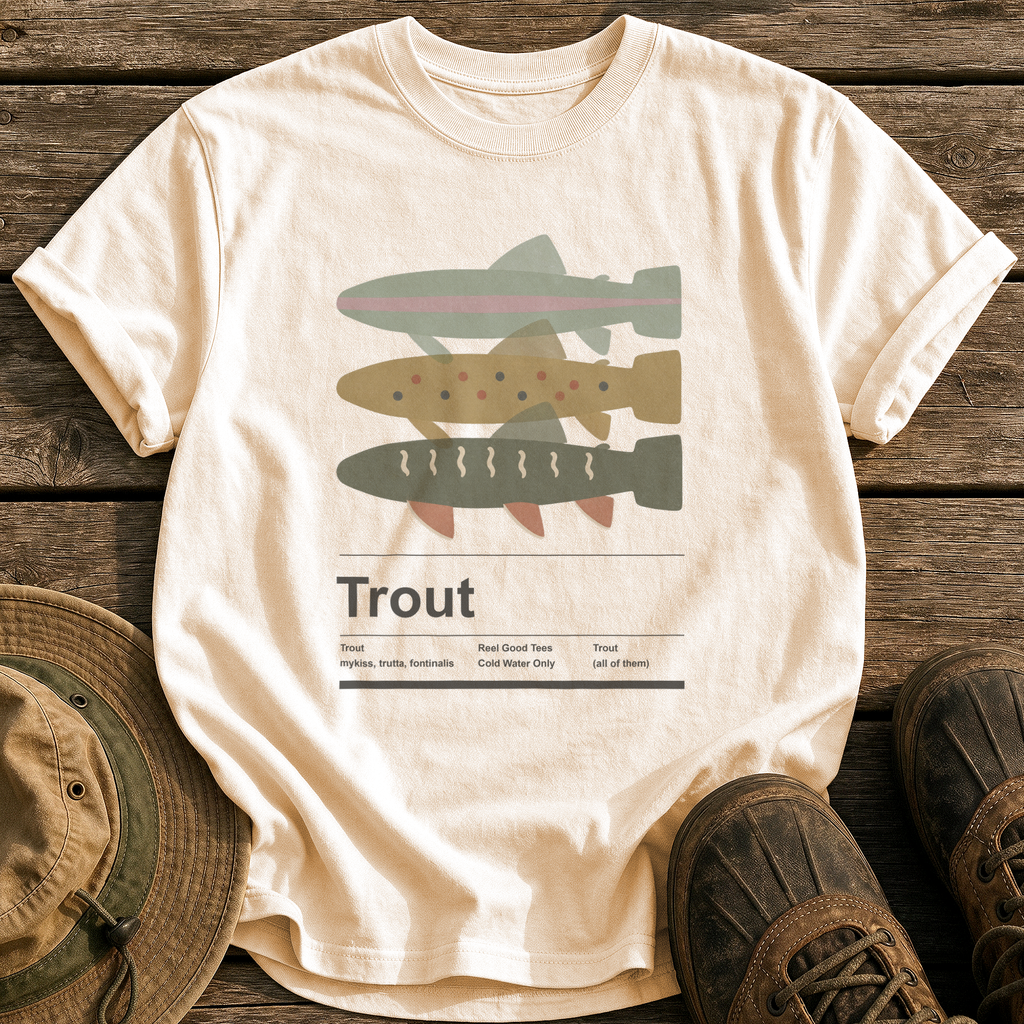 Trout tee - Ivory - front
