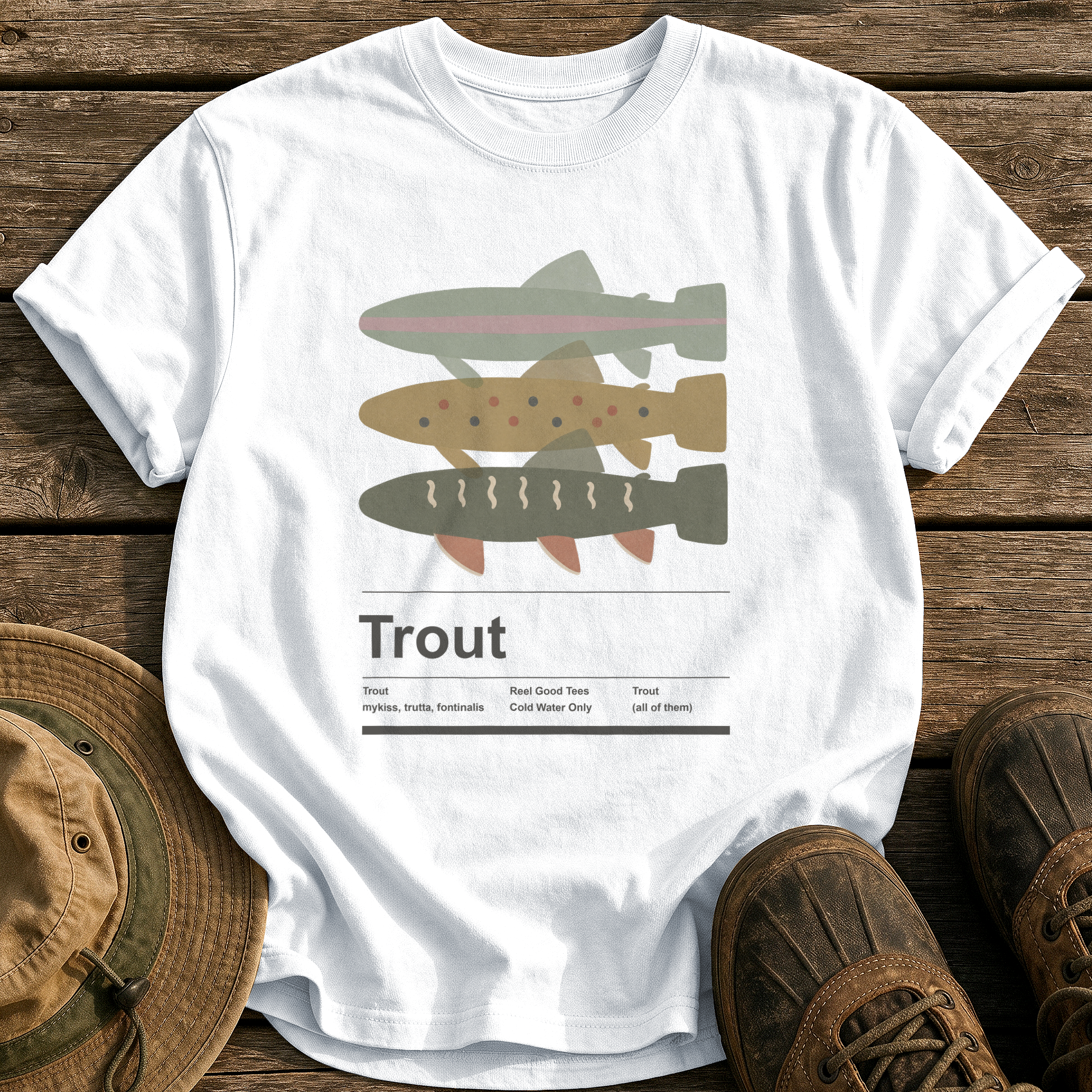 Trout tee - White - front