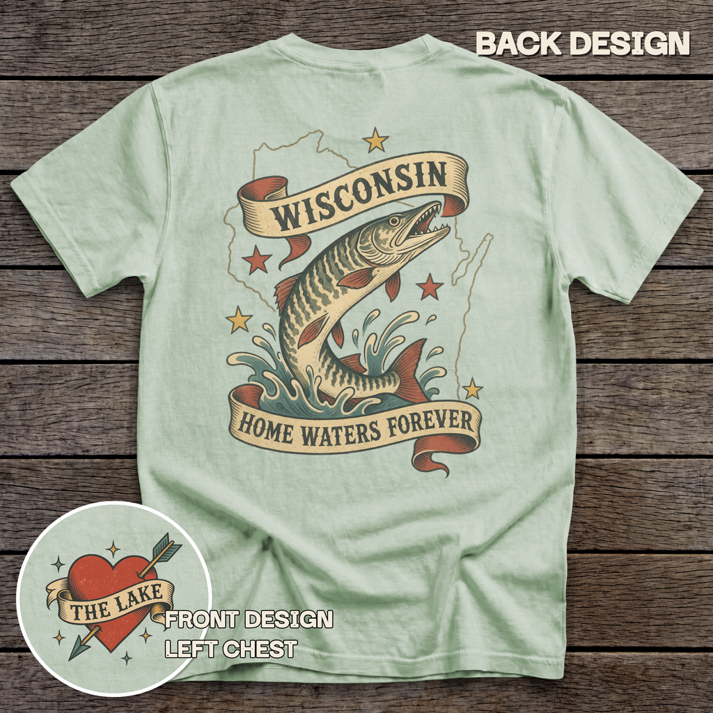 Wisconsin Musky Flash tee - Bay - back