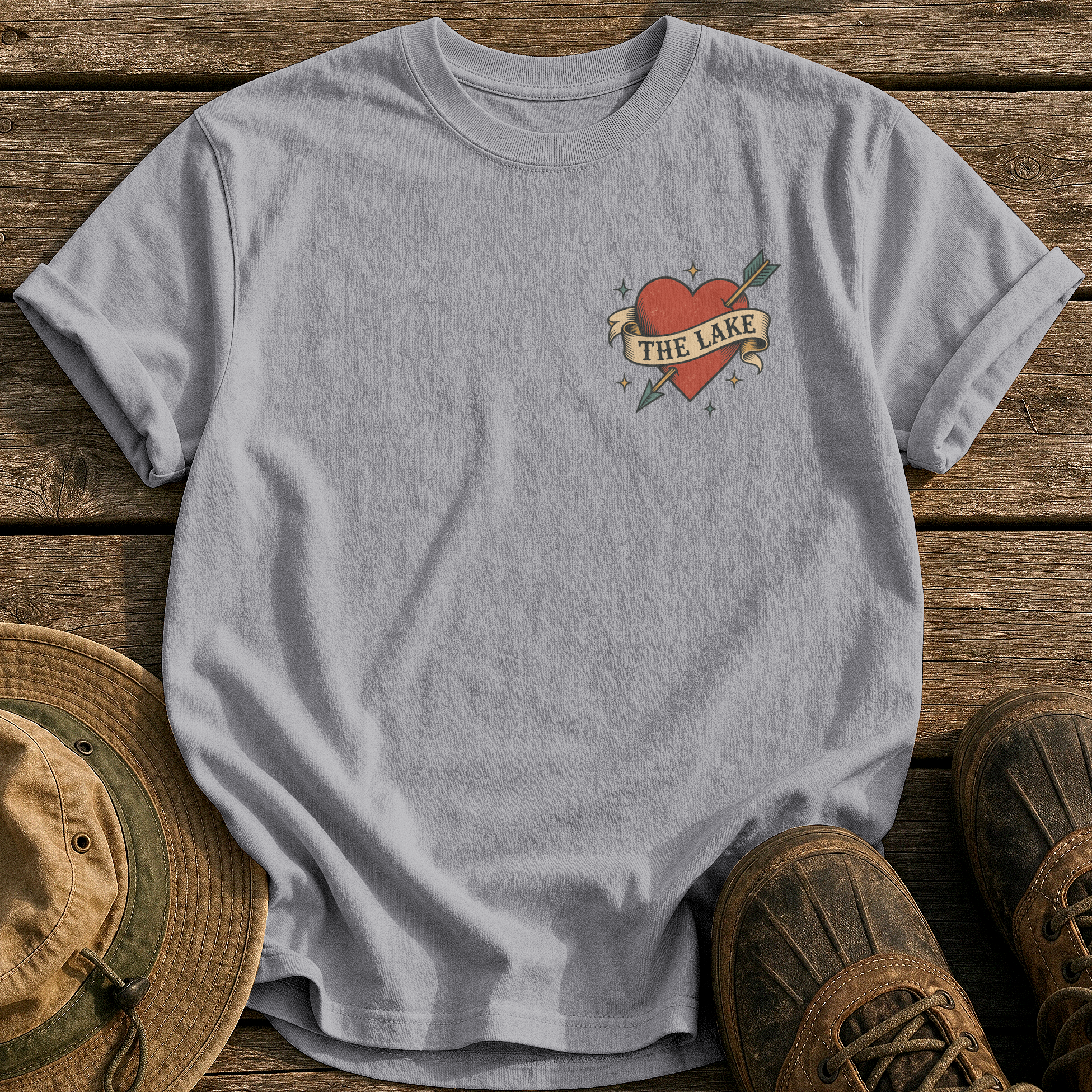 The Lake tee - Grey - front