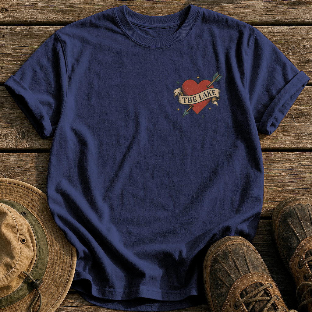 The Lake tee - True Navy - front