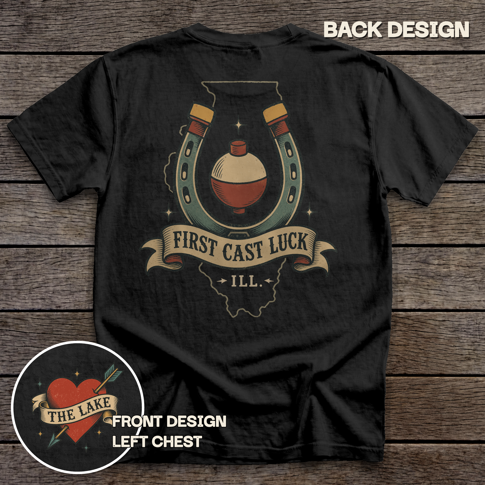 First Cast Luck tee - Black - back