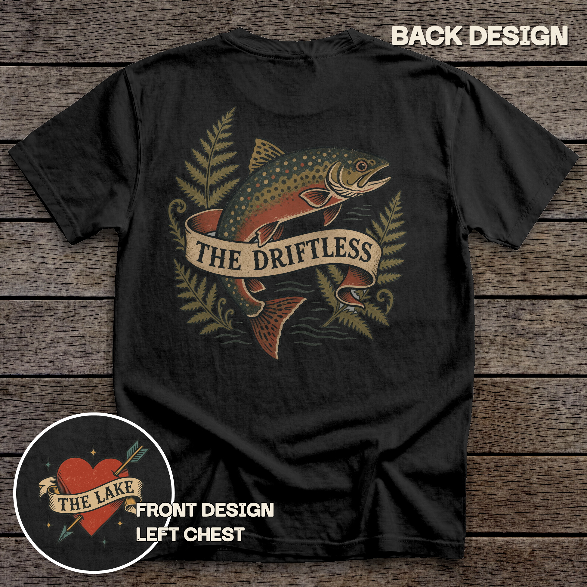The Driftless tee - Black - back