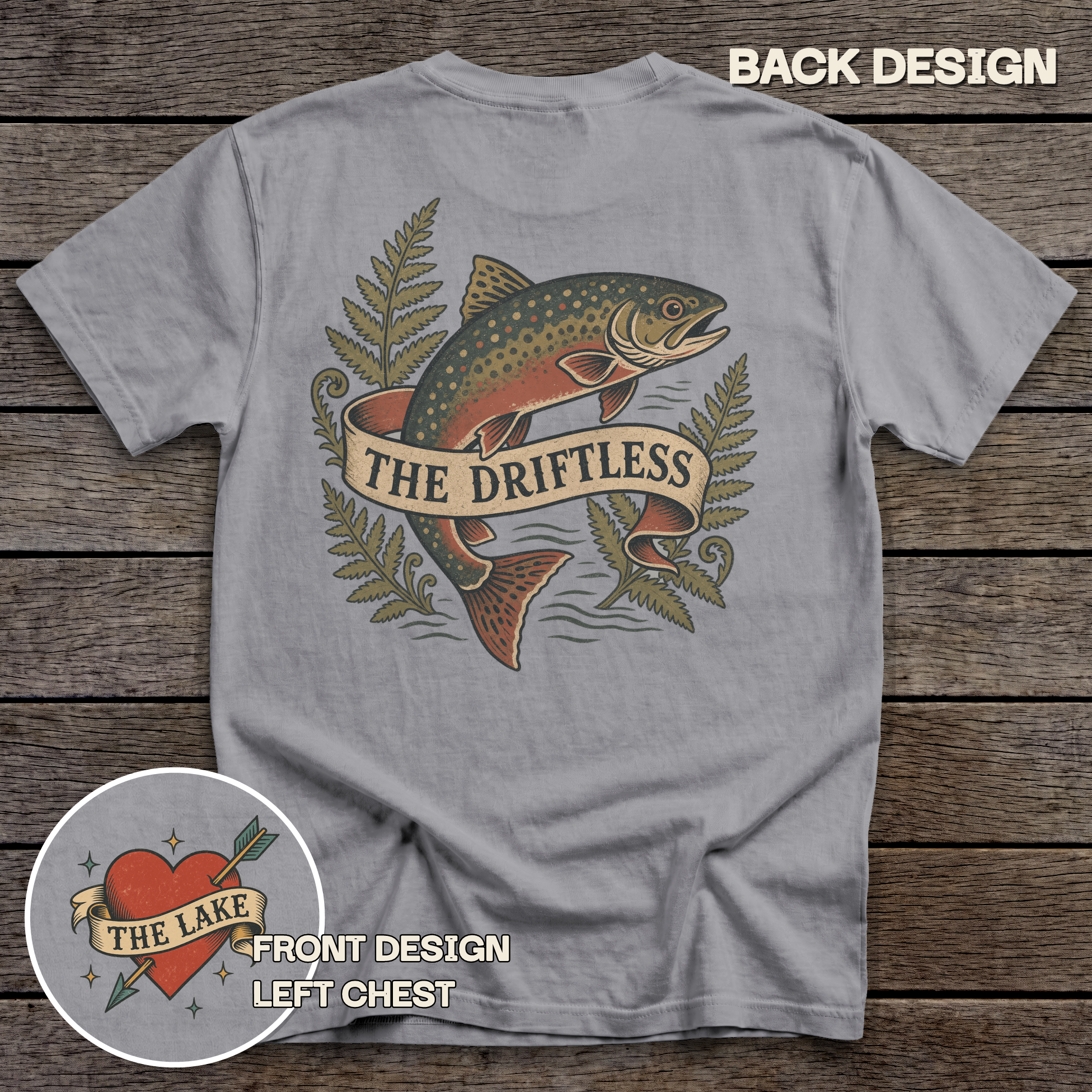 The Driftless tee - Grey - back