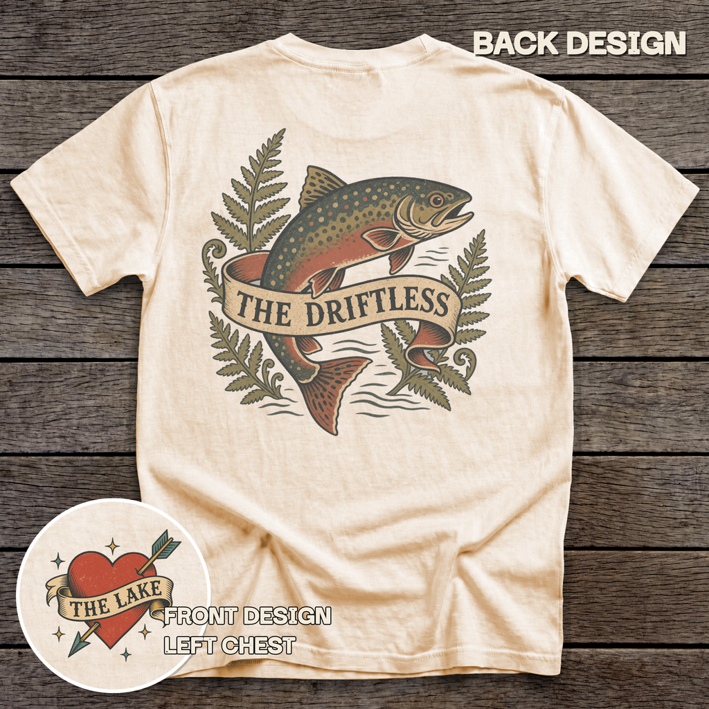 The Driftless tee - Ivory - back