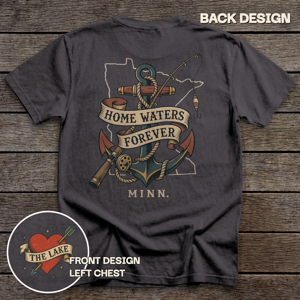Minnesota Home Waters tee - Graphite - back