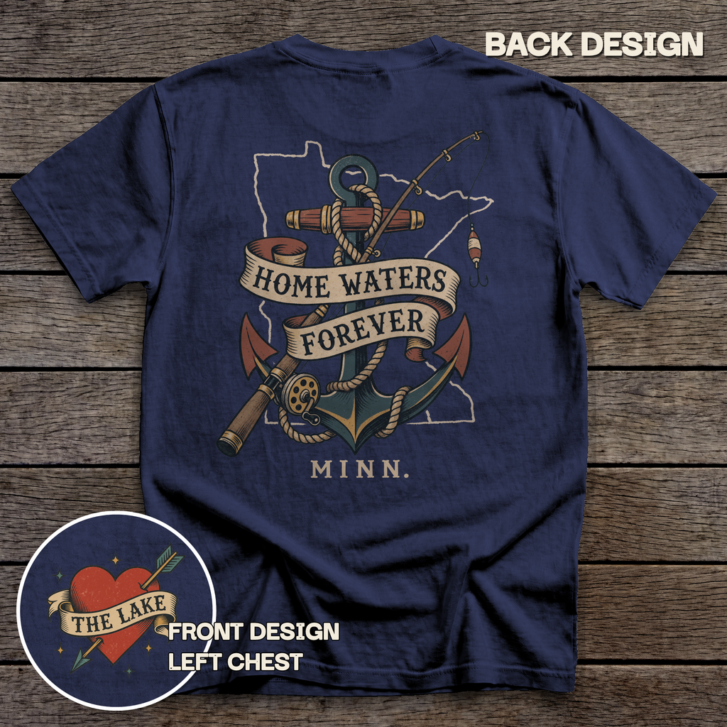 Minnesota Home Waters tee - True Navy - back