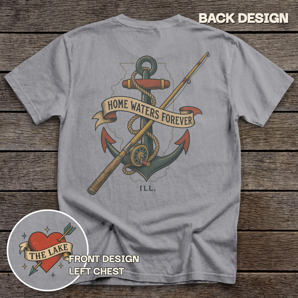 Illinois Home Waters tee - Grey - back
