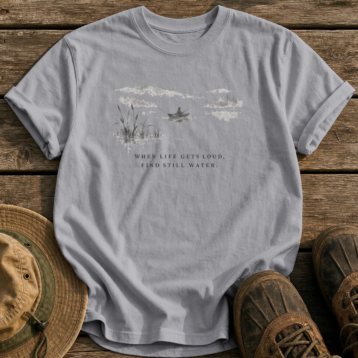 When Life Gets Loud tee - Grey - front