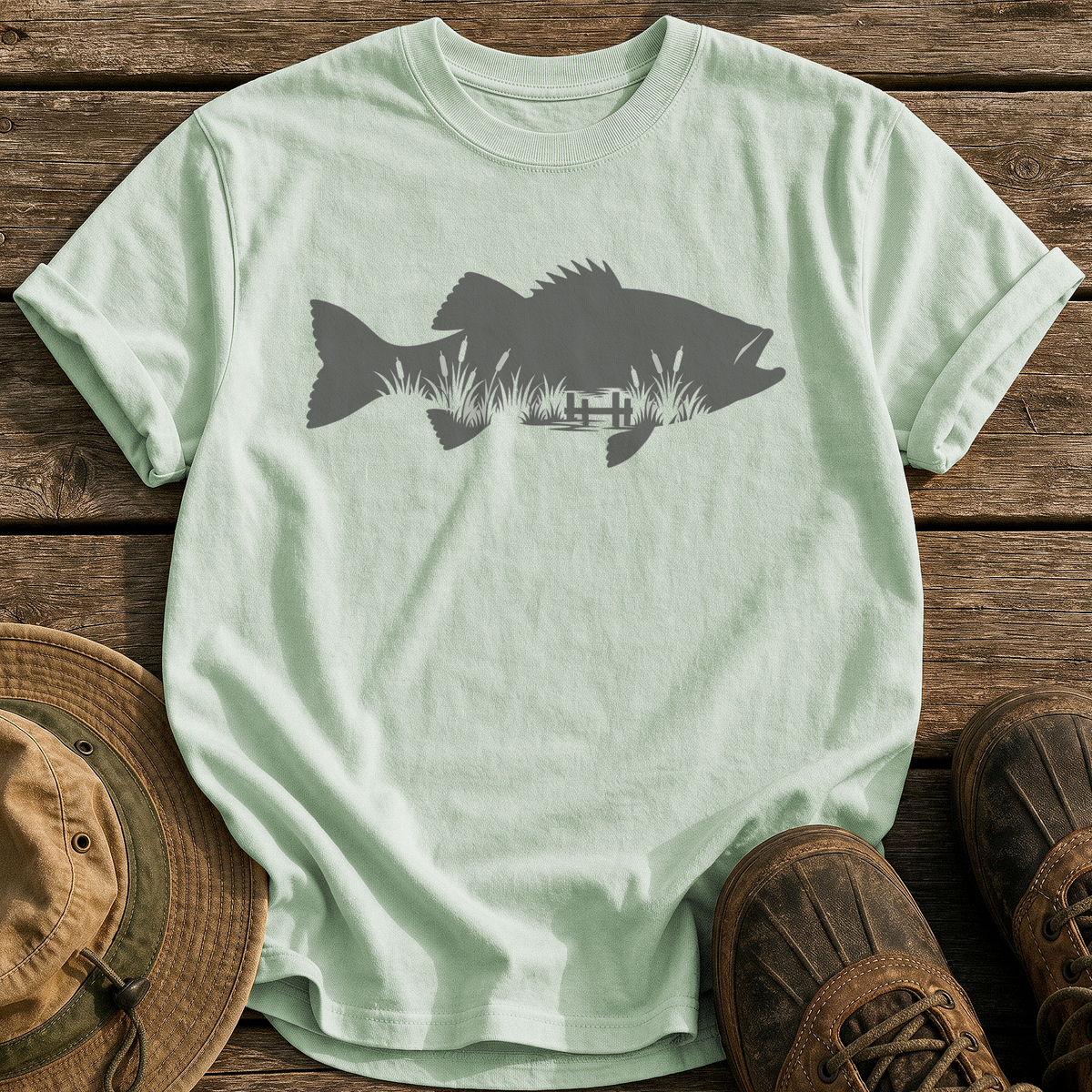 Bass Marsh Silhouette tee - Bay - front