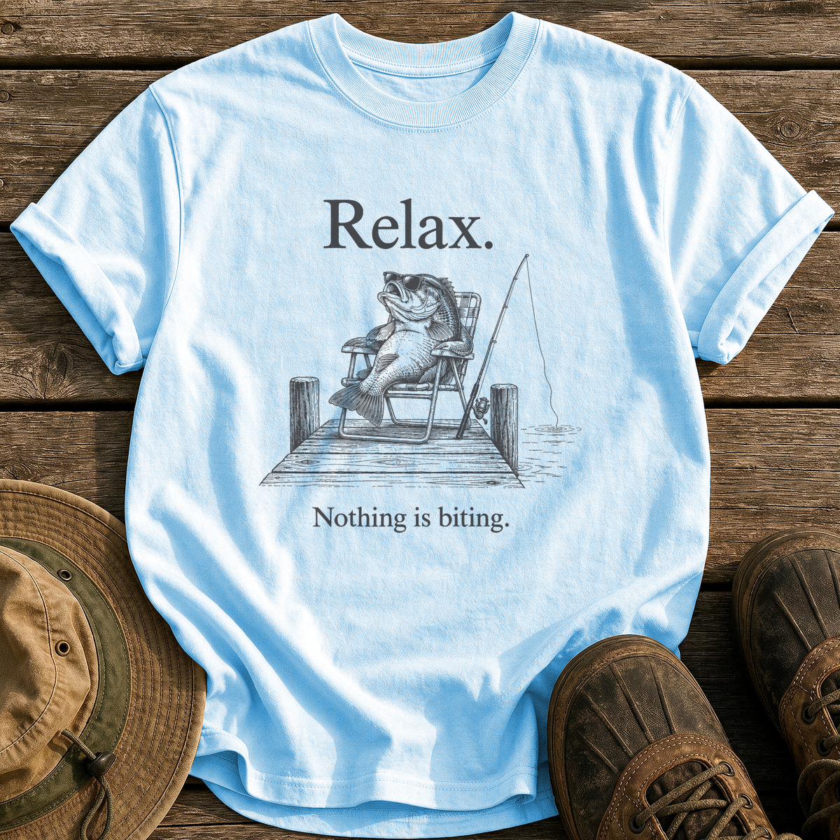 Relax, Nothing Is Biting tee - Chambray - front