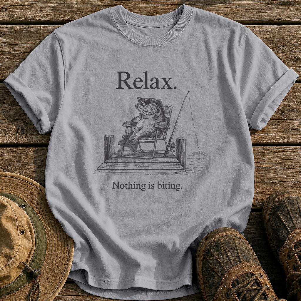 Relax, Nothing Is Biting tee - Grey - front