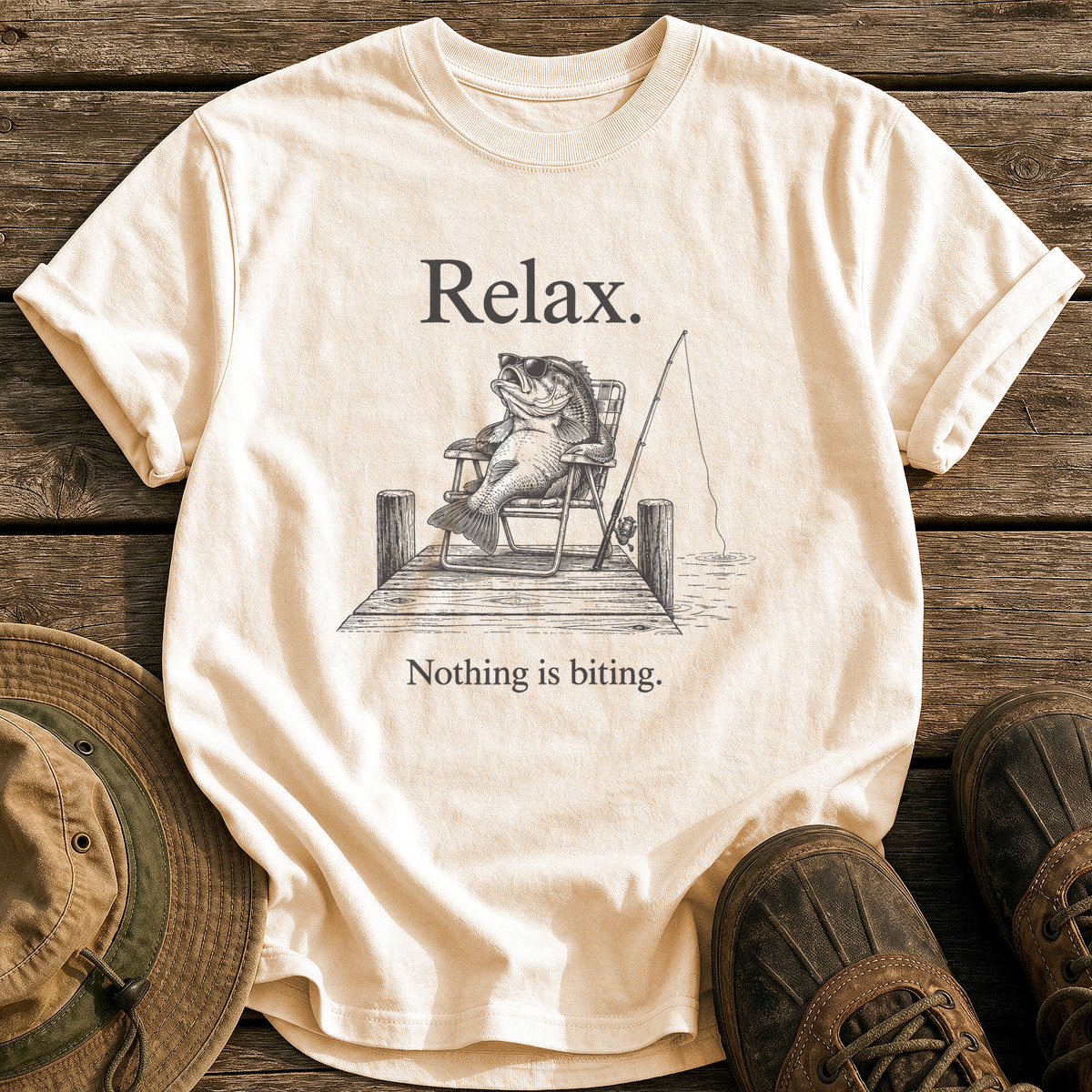 Relax, Nothing Is Biting tee - Ivory - front