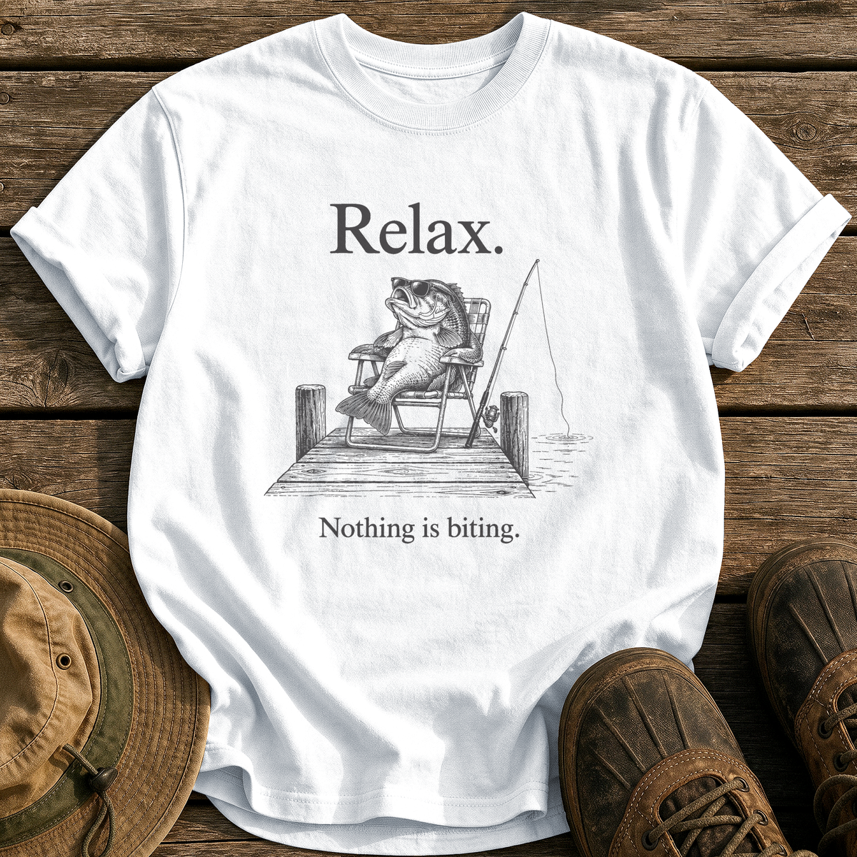 Relax, Nothing Is Biting tee - White - front
