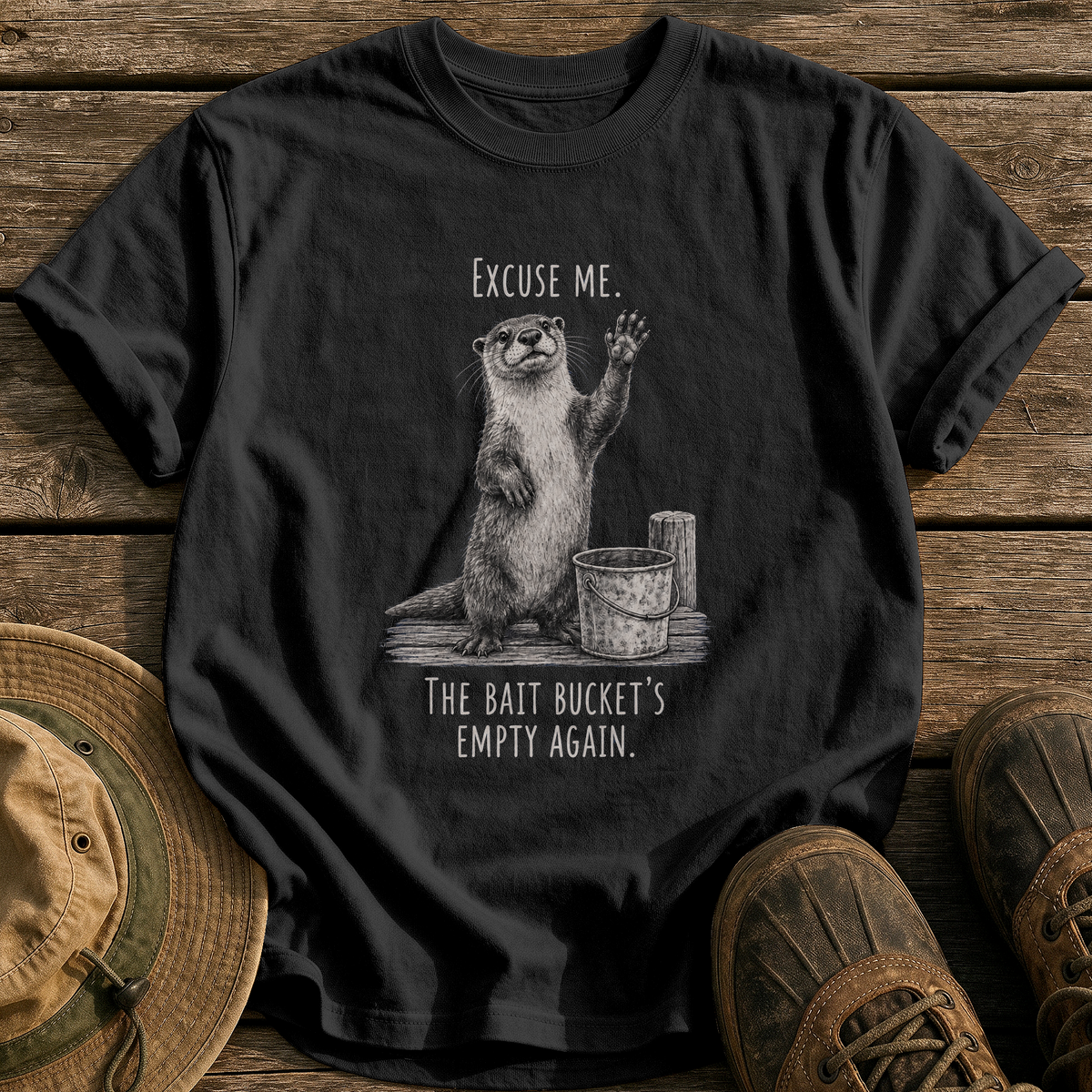 The Bait Bucket's Empty tee - Black - front