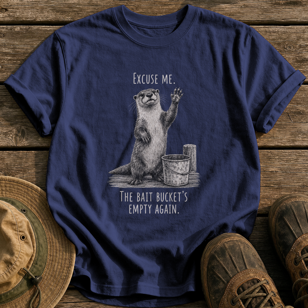 The Bait Bucket's Empty tee - True Navy - front