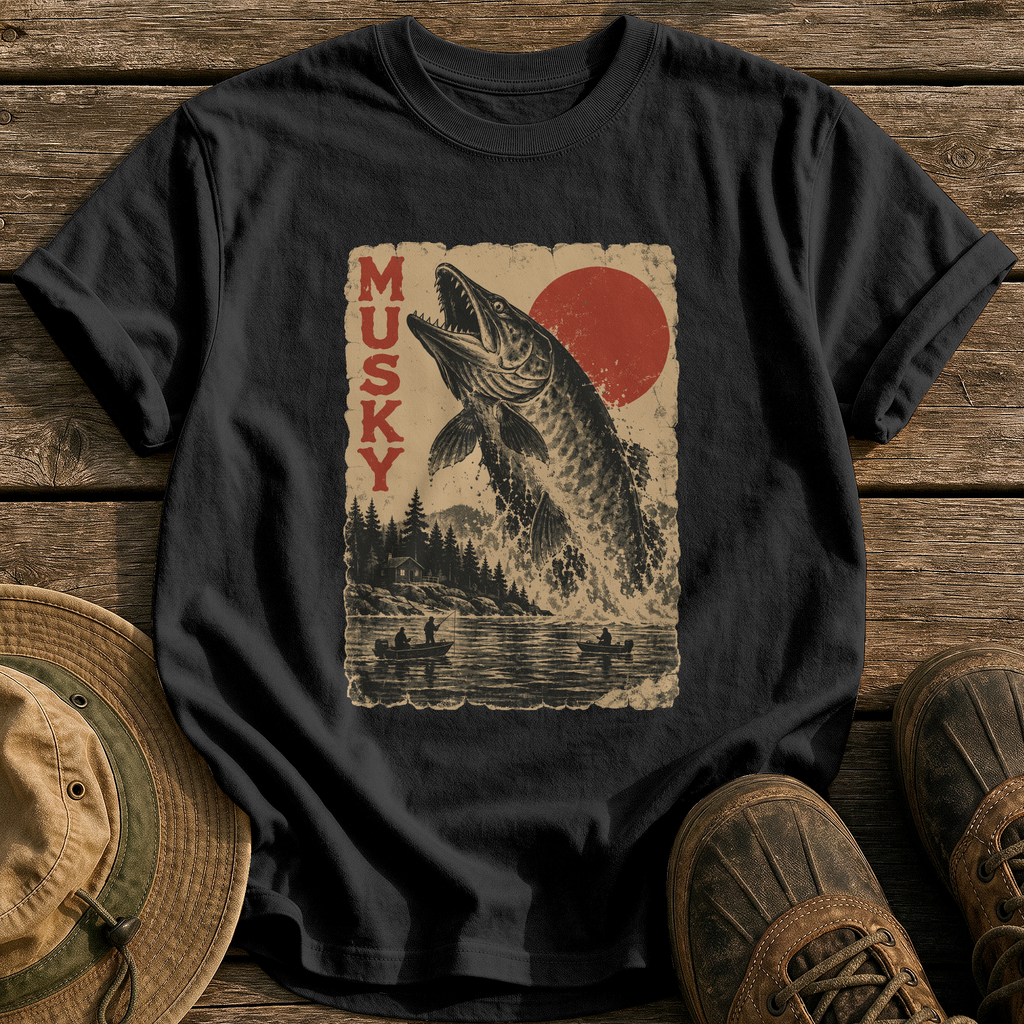 Musky Monster Poster tee - Black - front