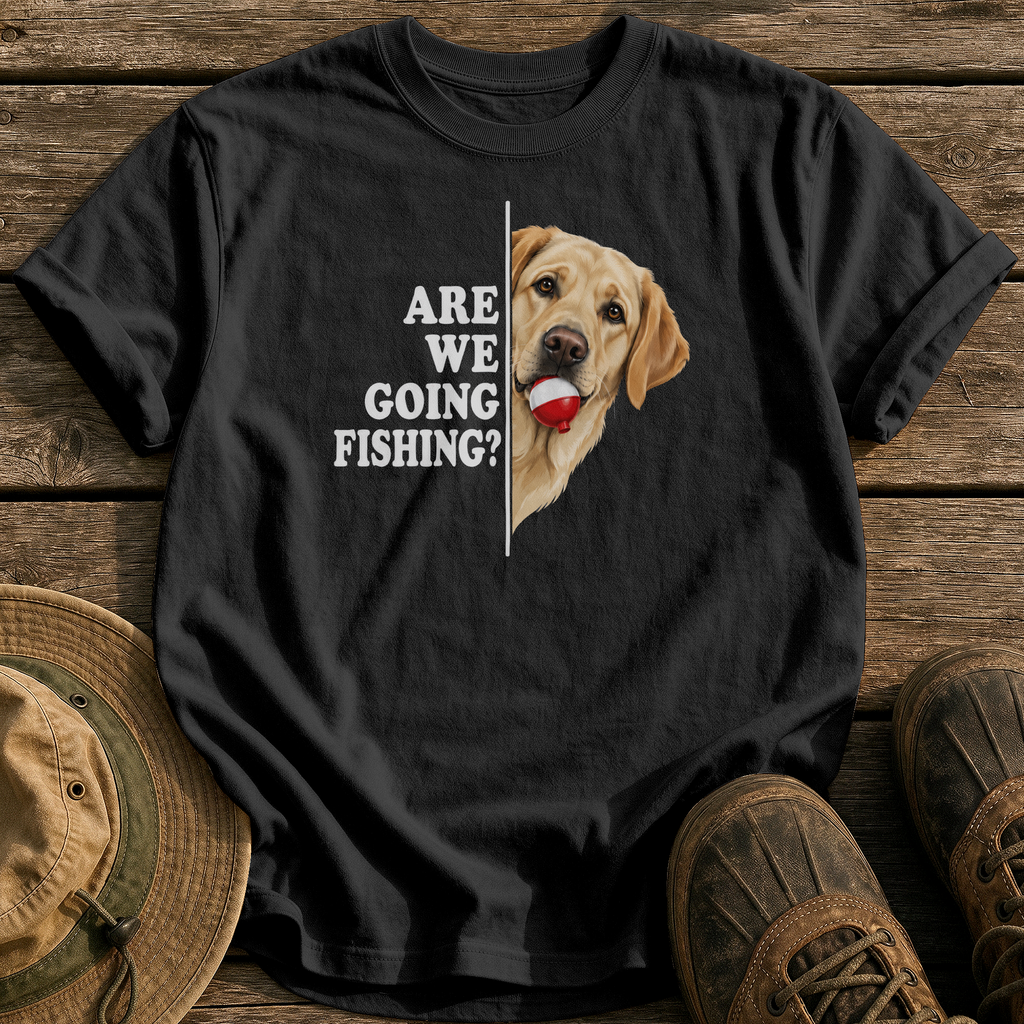 Are We Going Fishing? tee - Black - front