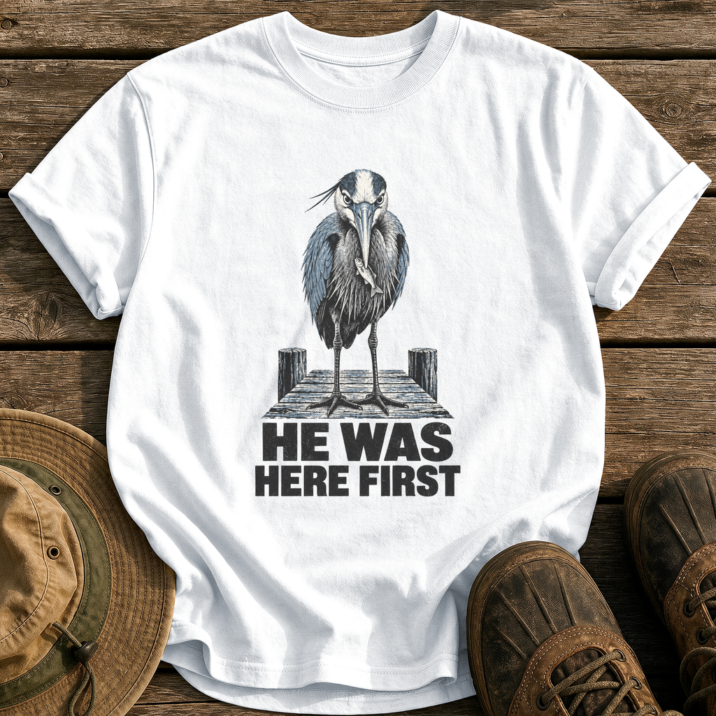 He Was Here First tee - White - front