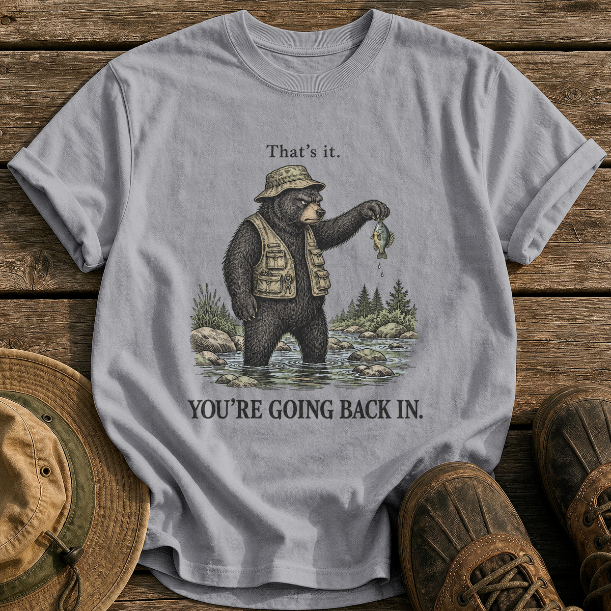 You're Going Back In tee - Grey - front