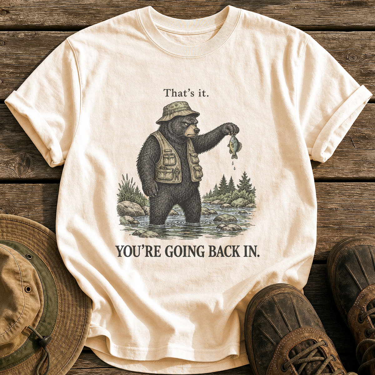 You're Going Back In tee - Ivory - front
