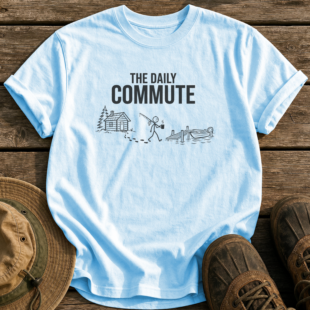 The Daily Commute tee - Chambray - front