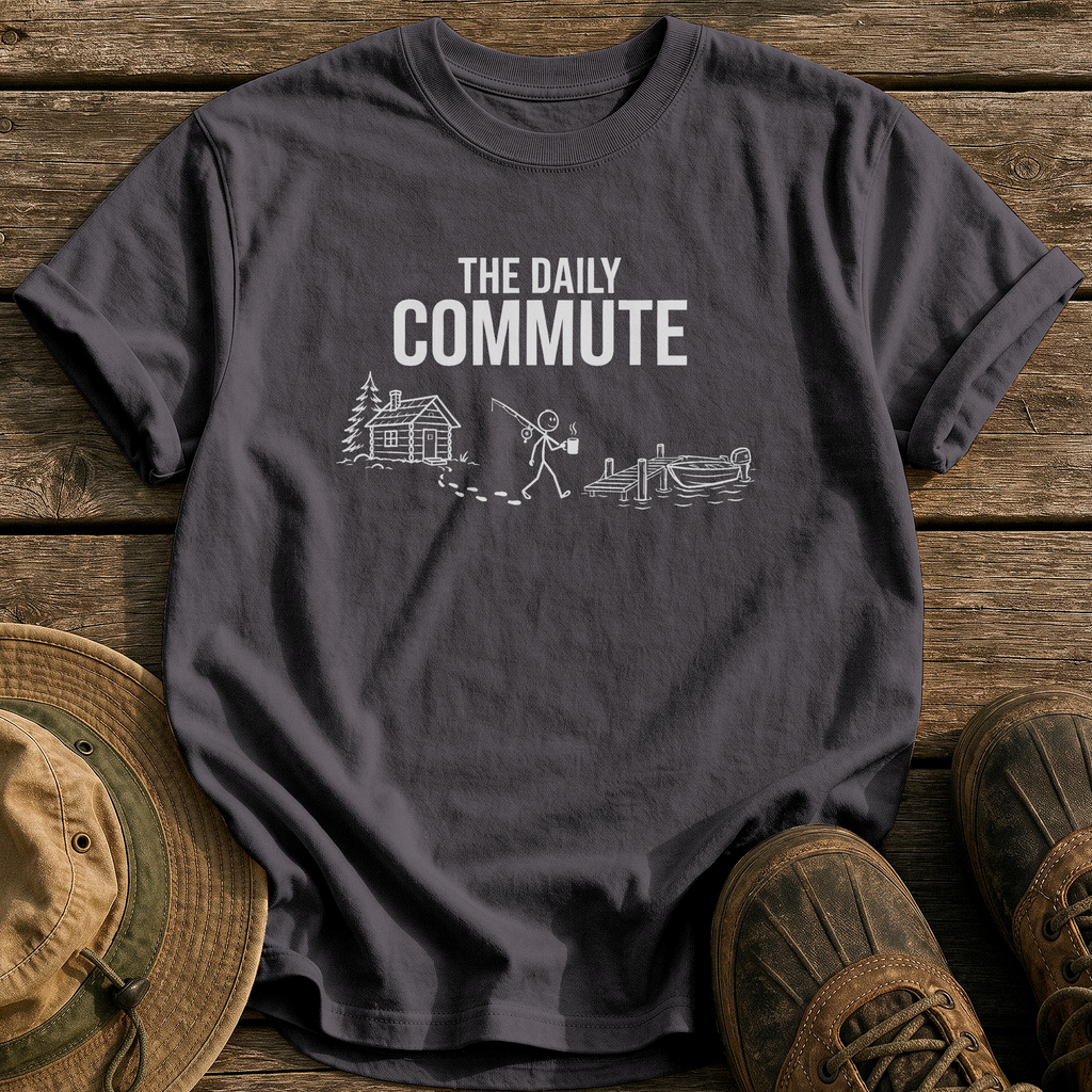 The Daily Commute tee - Graphite - front