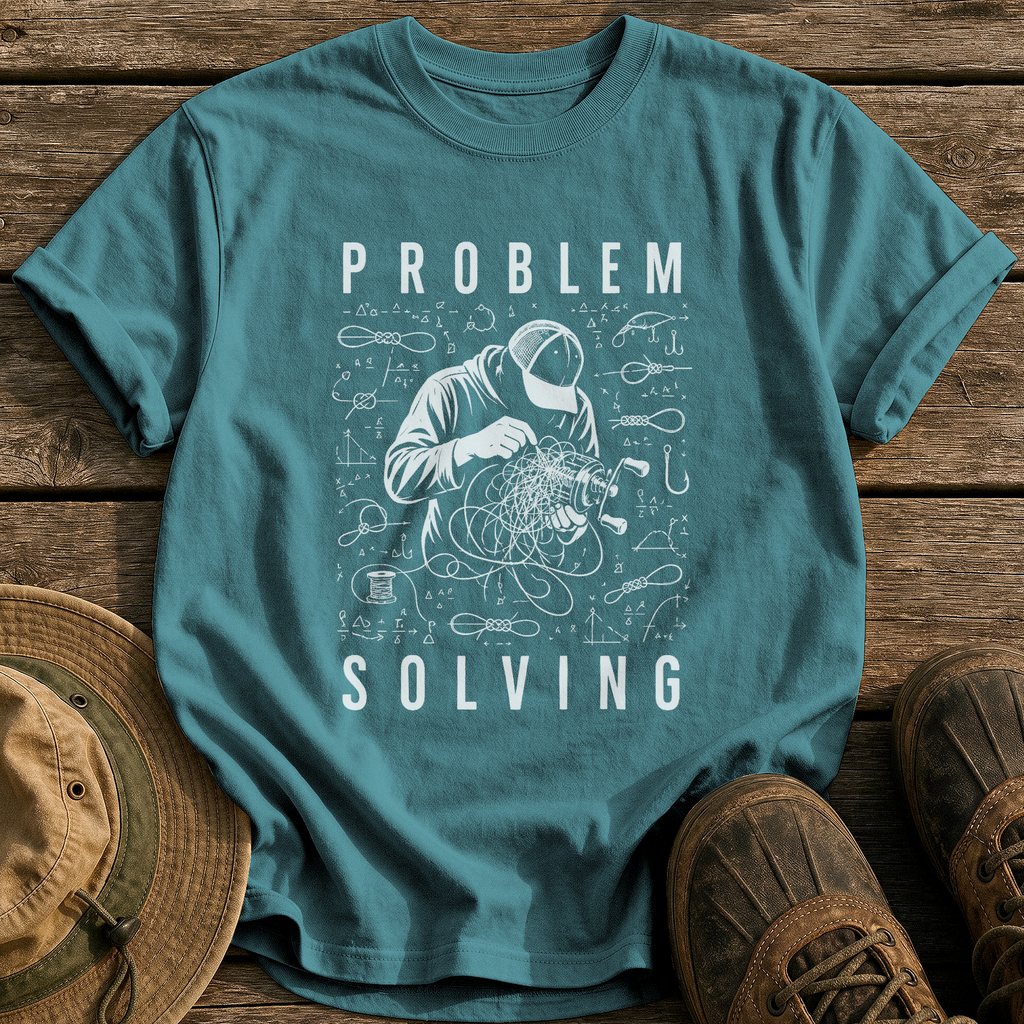 Problem Solving tee - Blue Spruce - front