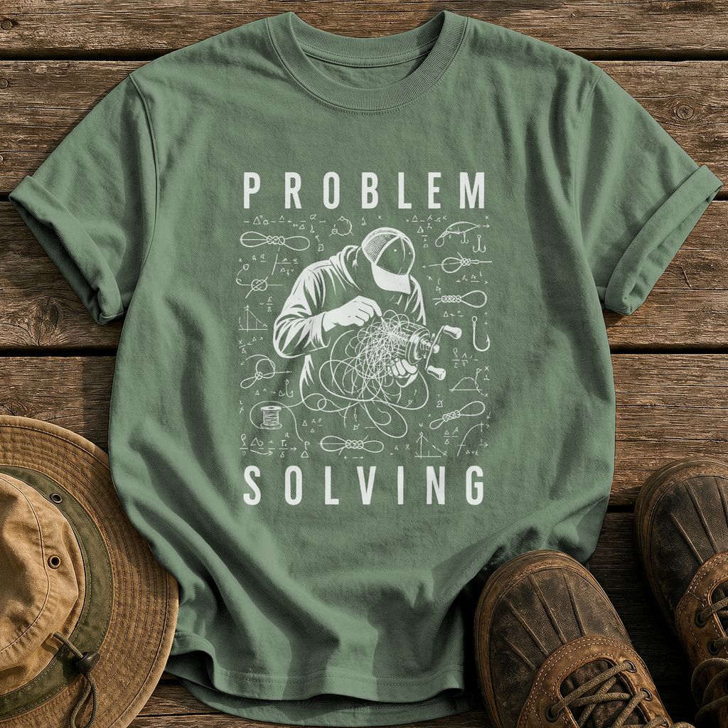 Problem Solving tee - Moss - front