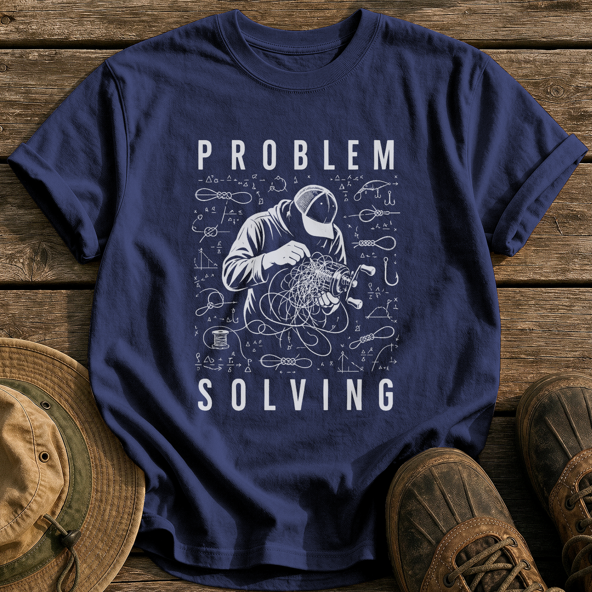 Problem Solving tee - True Navy - front