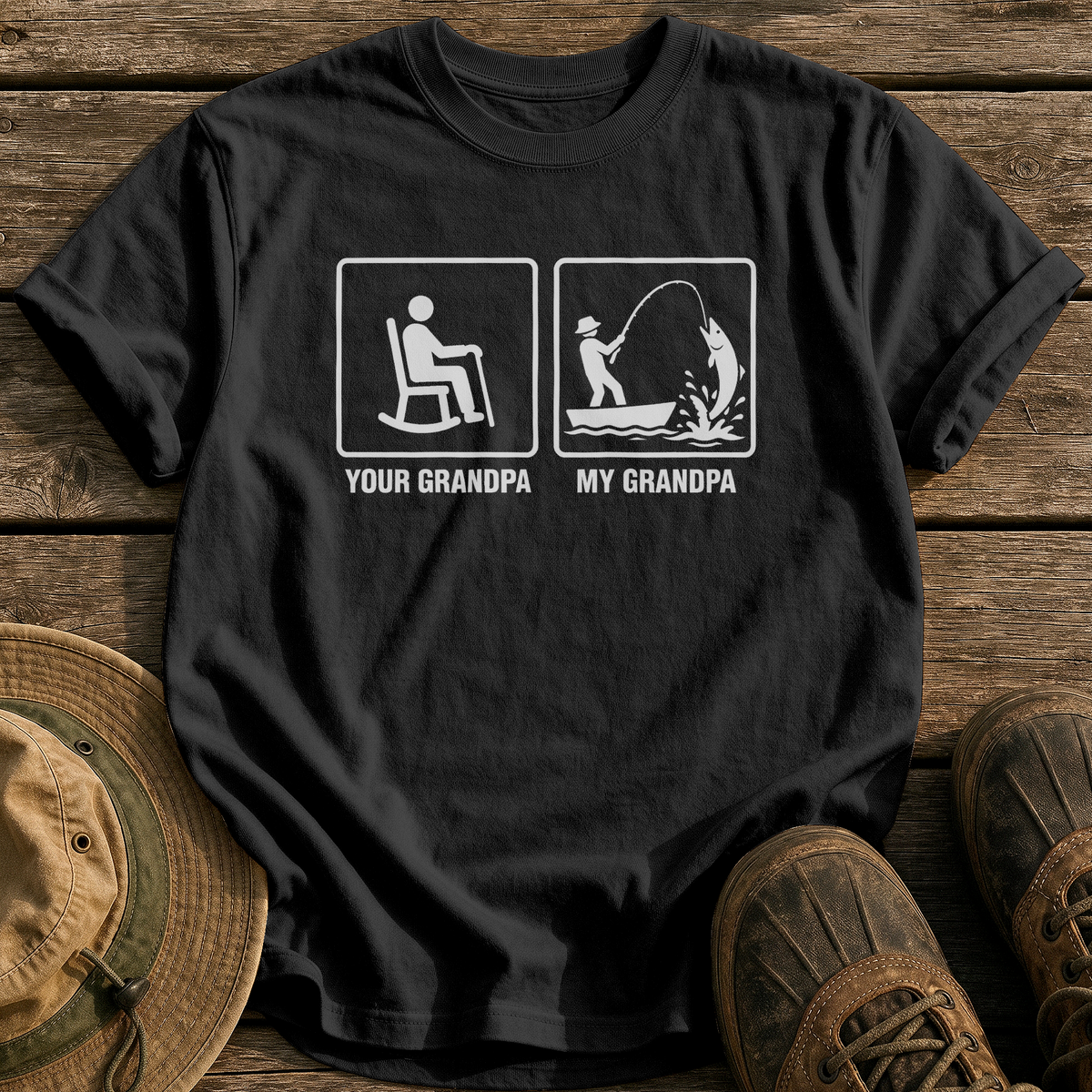 Your Grandpa, My Grandpa tee - Black - front
