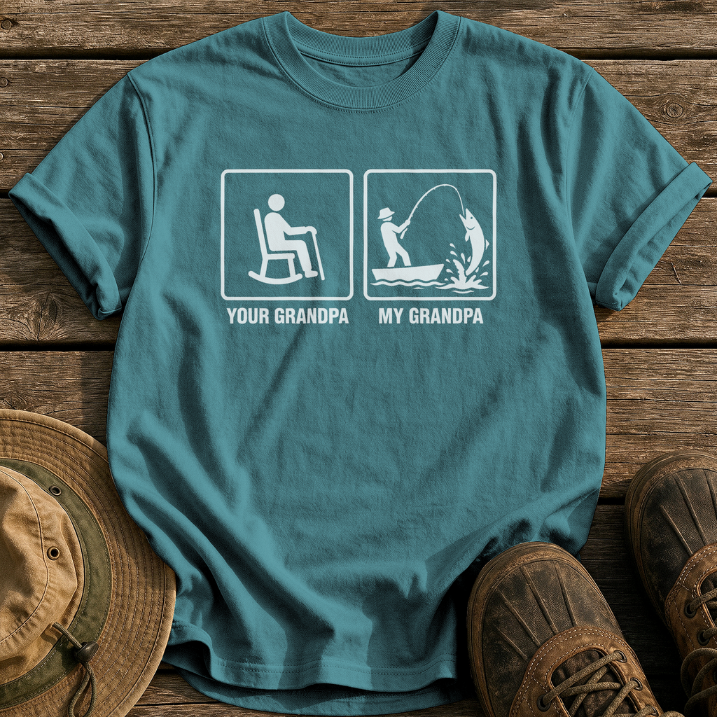 Your Grandpa, My Grandpa tee - Blue Spruce - front