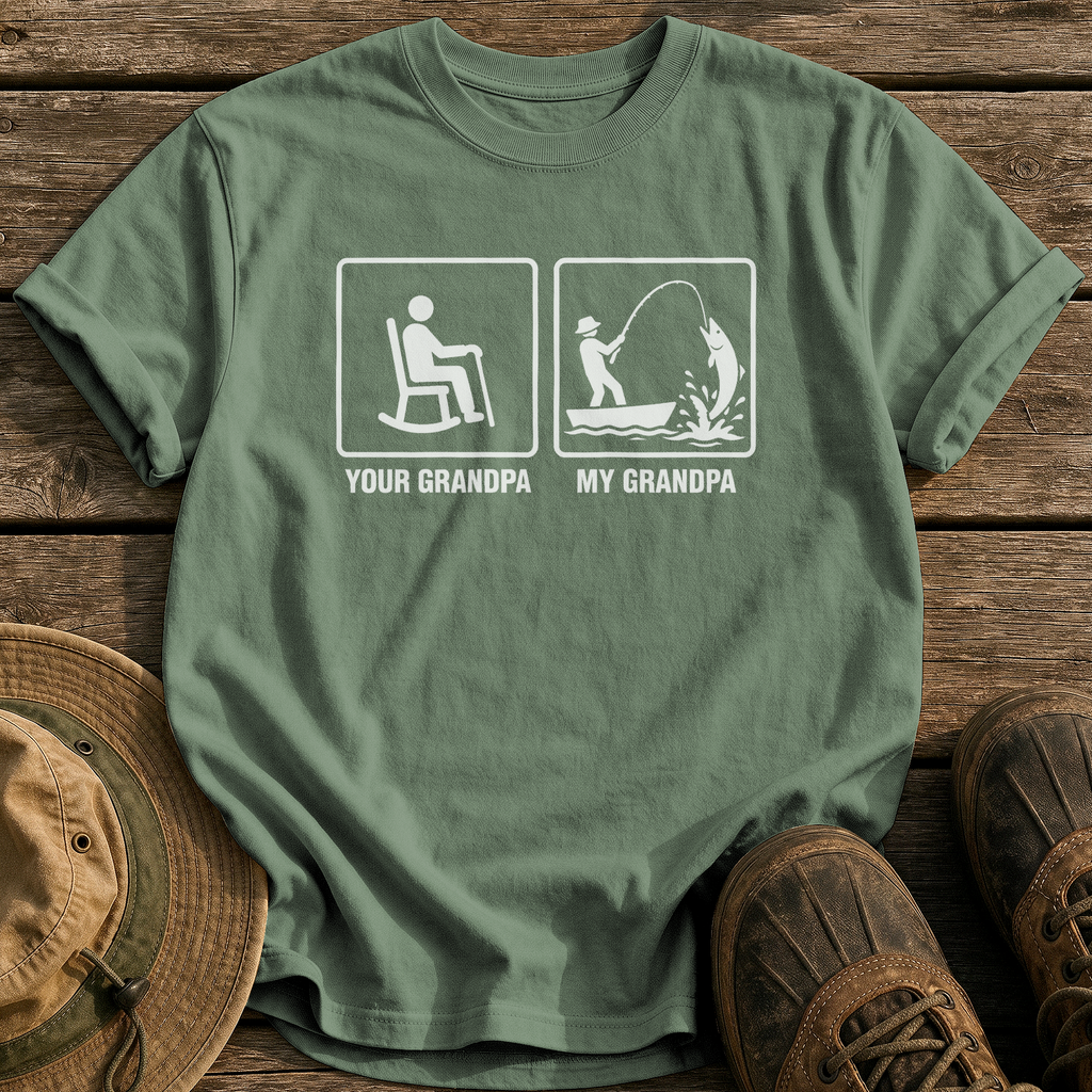 Your Grandpa, My Grandpa tee - Moss - front