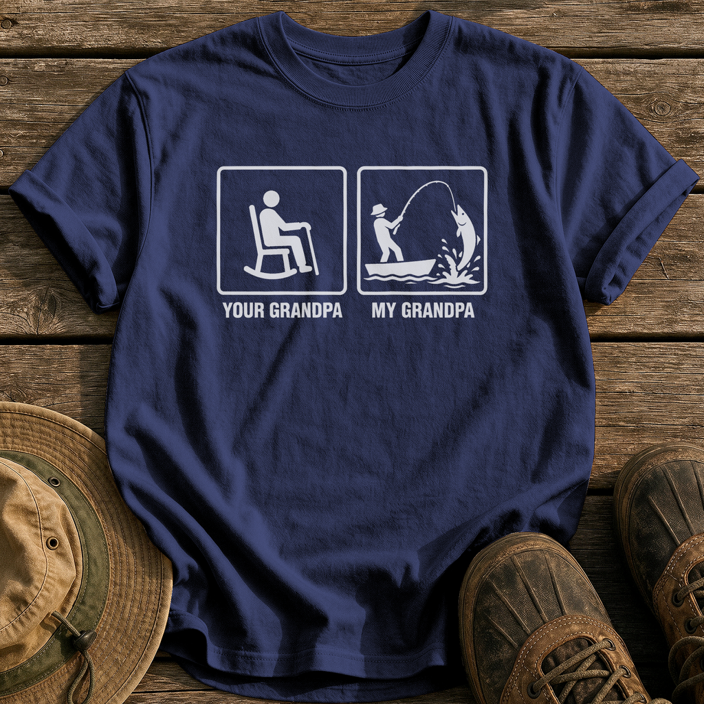 Your Grandpa, My Grandpa tee - True Navy - front