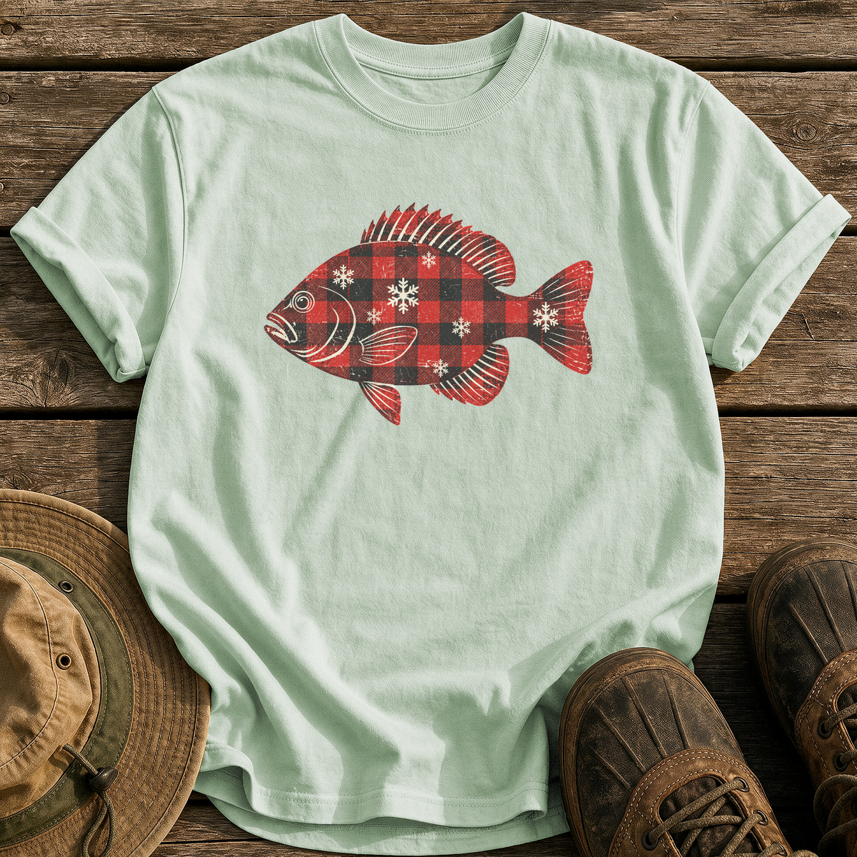 Flannel Bluegill tee - Bay - front
