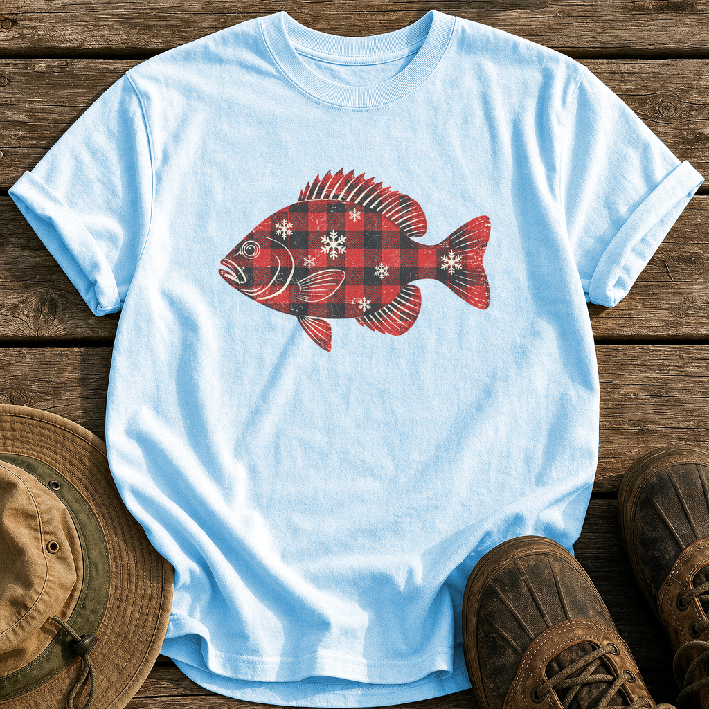 Flannel Bluegill tee - Chambray - front